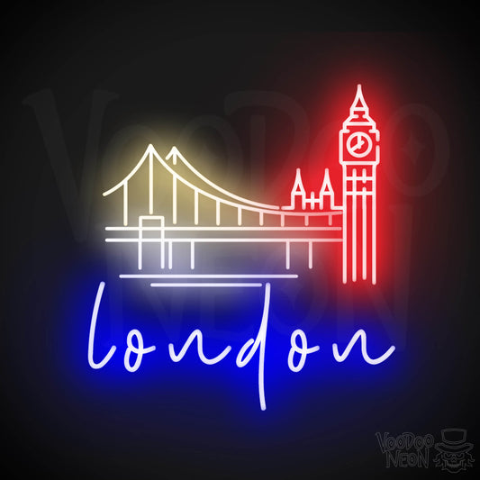 London Neon Sign - Neon London Sign - LED Sign - Color Multi-Color