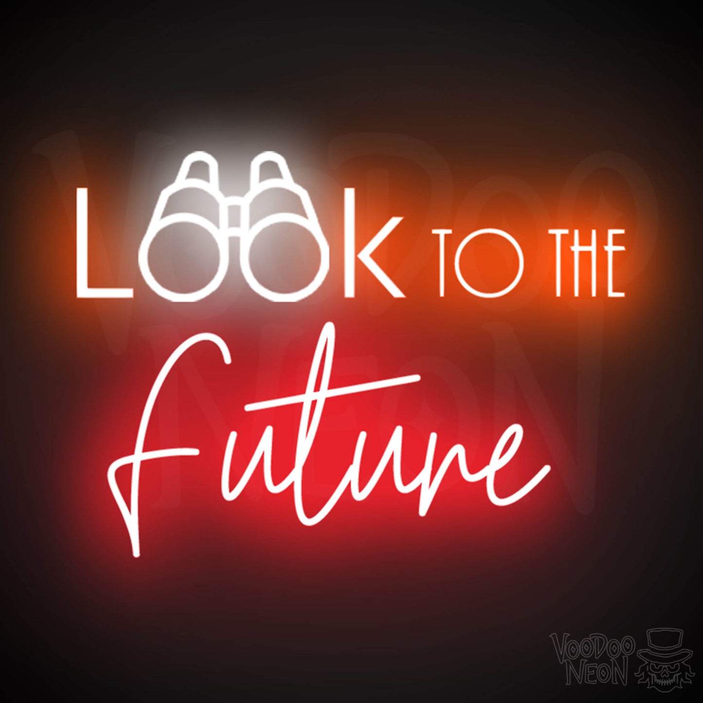 Look To The Future Neon Sign - Neon Look To The Future Sign - Color Multi-Color