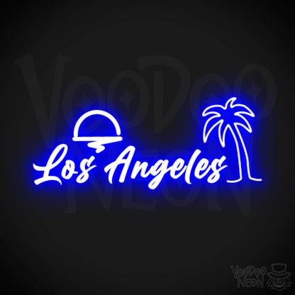 Los Angeles Neon Sign - Neon LA Sign - LED Sign - Color Dark Blue