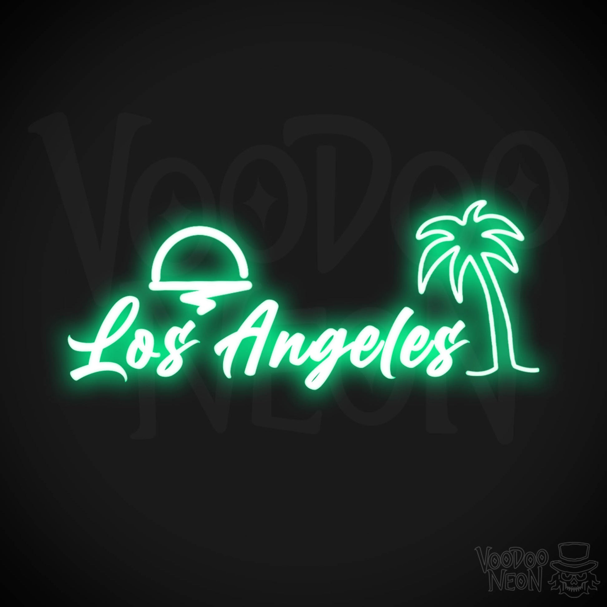Los Angeles Neon Sign - Neon LA Sign - LED Sign - Color Green