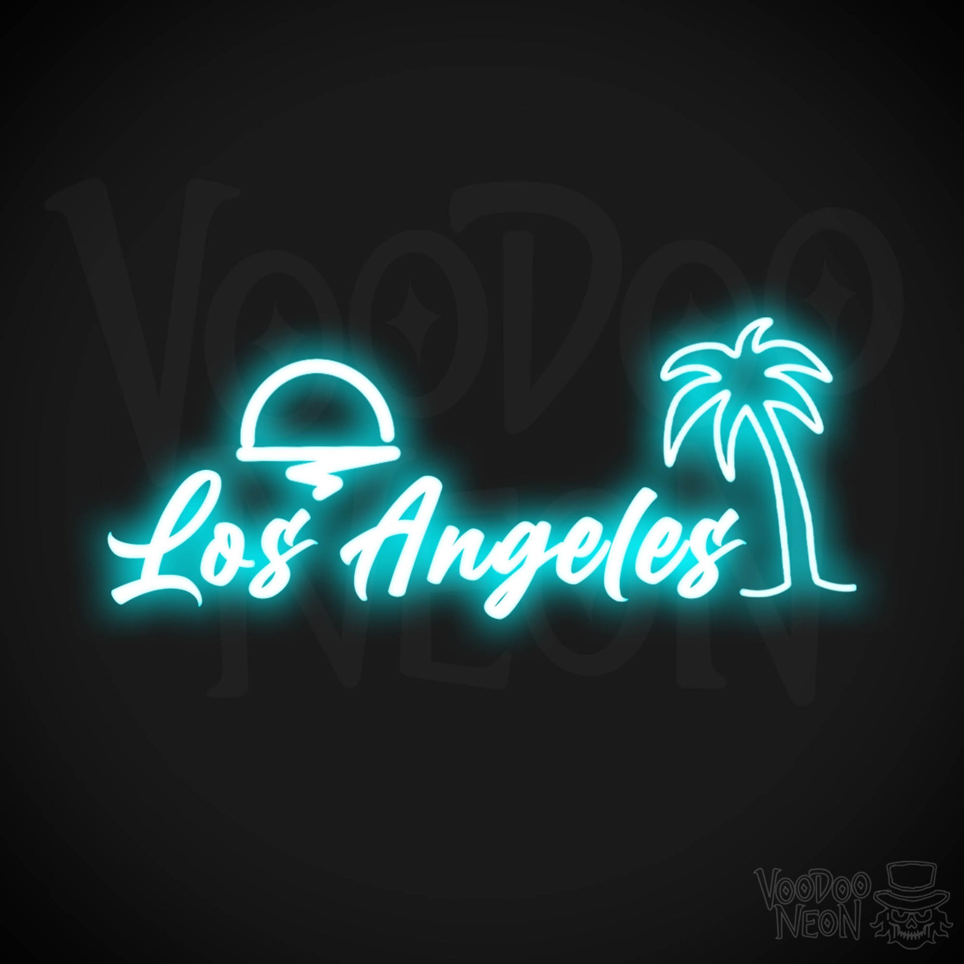 Los Angeles Neon Sign - Neon LA Sign - LED Sign - Color Ice Blue