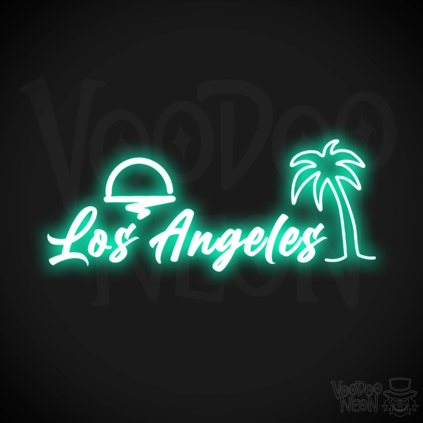 Los Angeles Neon Sign - Neon LA Sign - LED Sign - Color Light Green