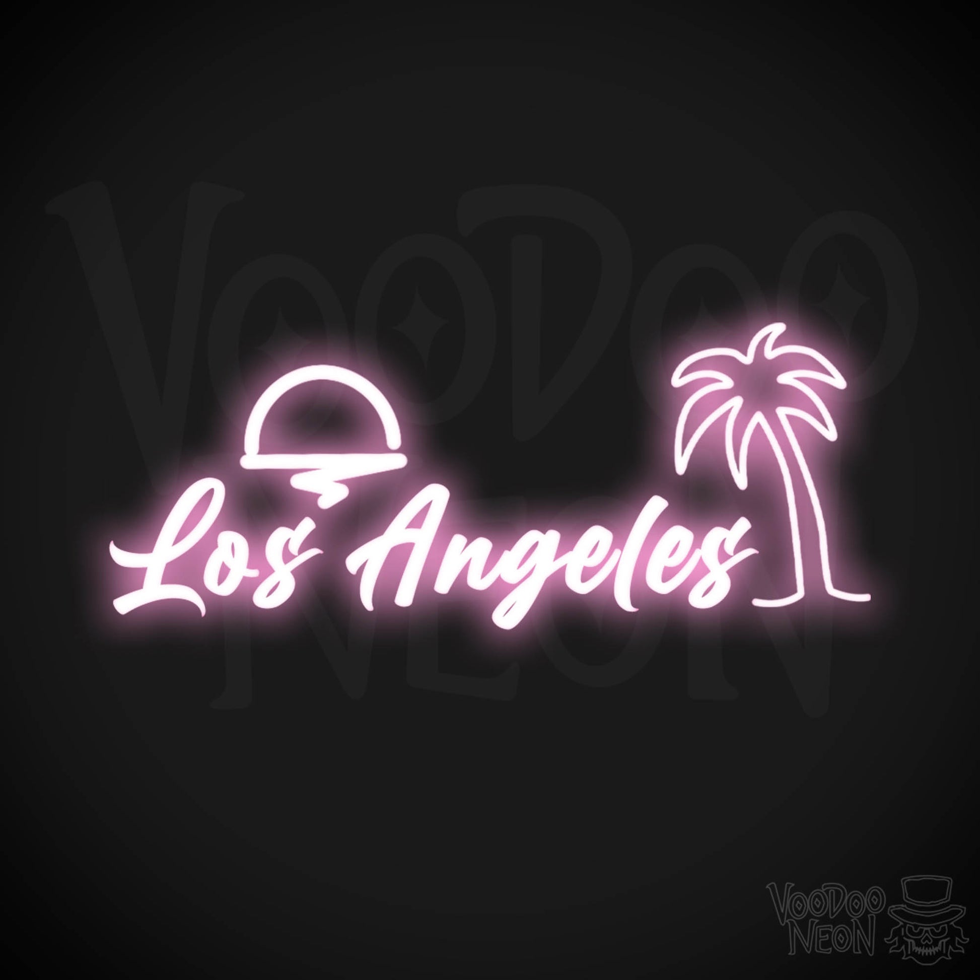 Los Angeles Neon Sign - Neon LA Sign - LED Sign - Color Light Pink