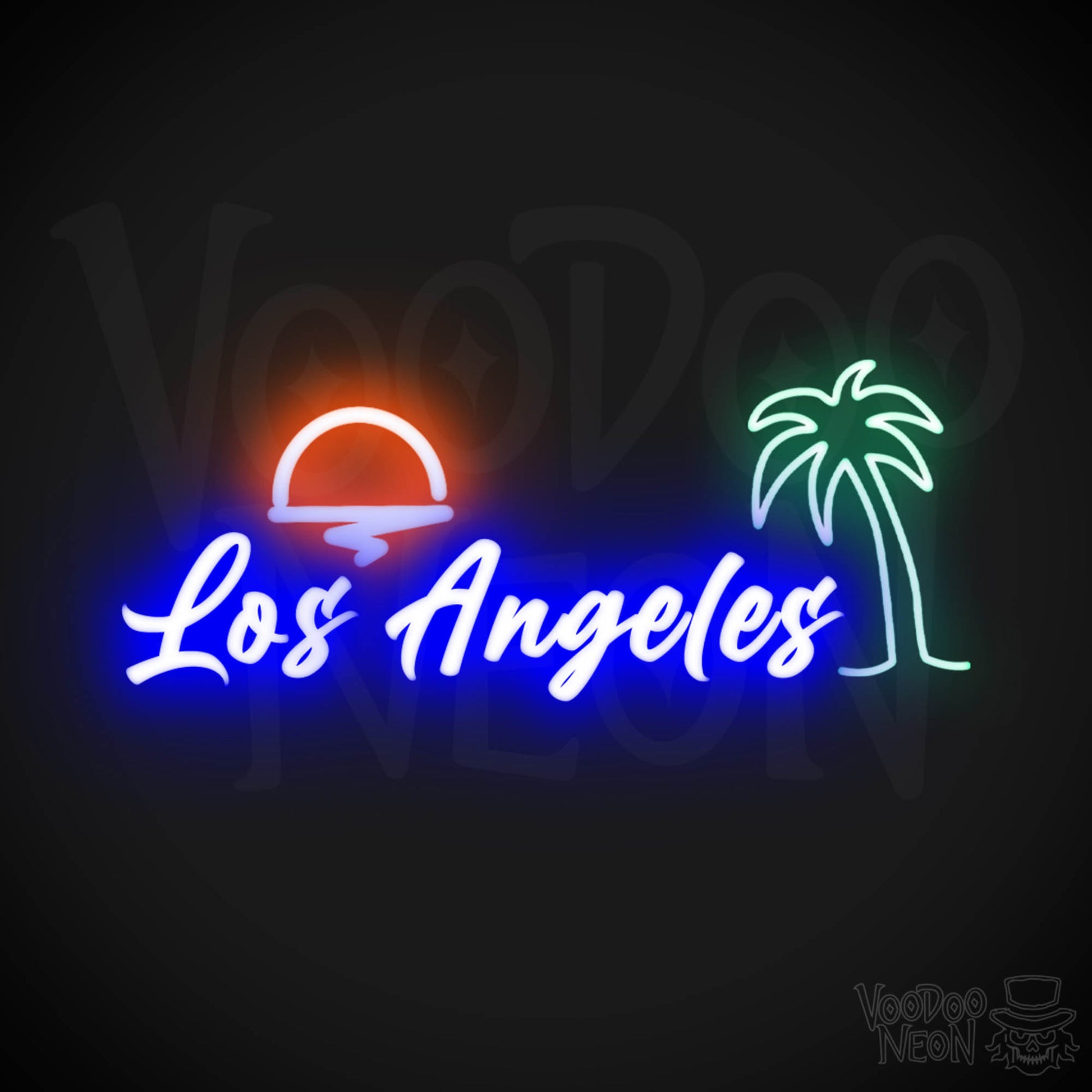 Los Angeles Neon Sign - Neon LA Sign - LED Sign - Color Multi-Color
