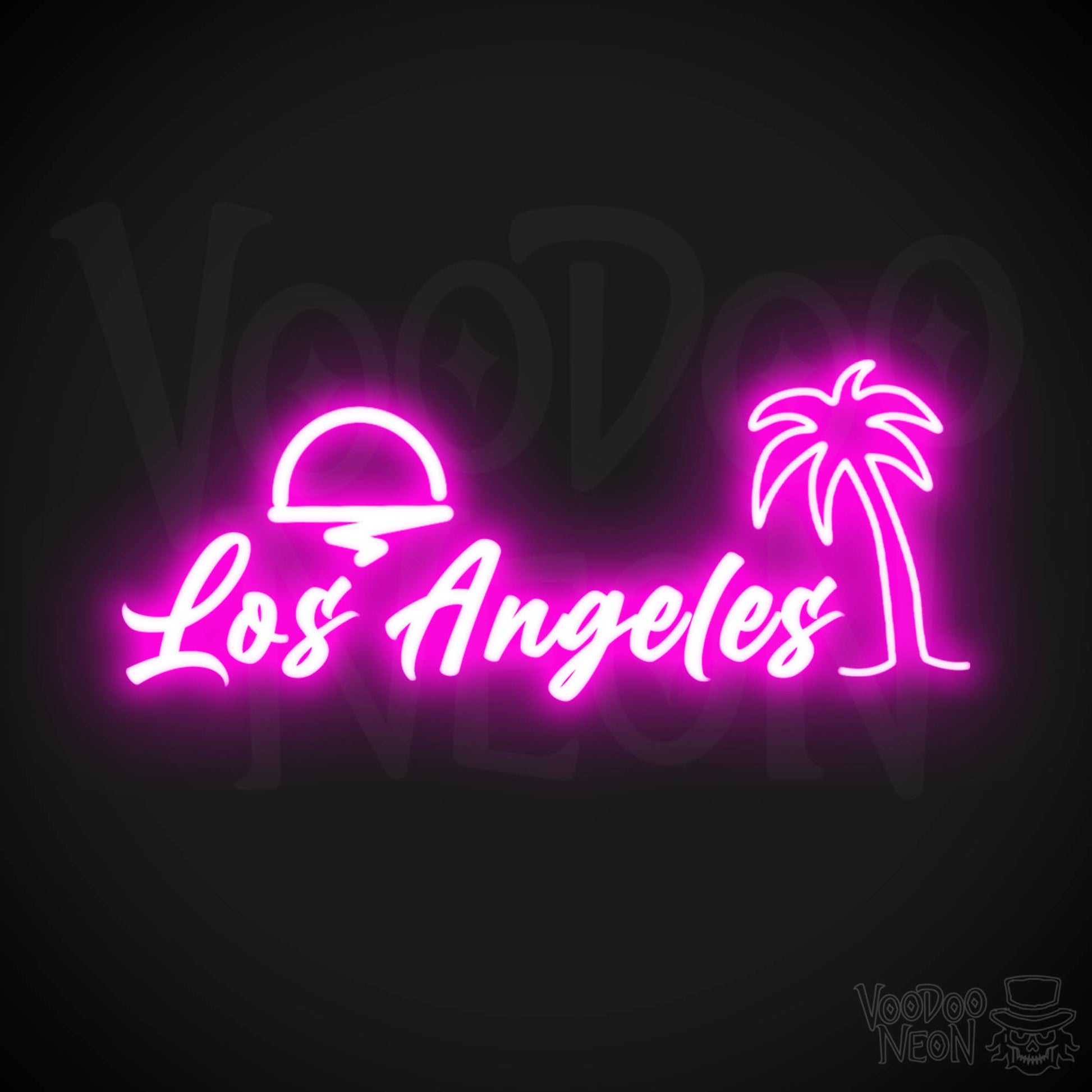 Los Angeles Neon Sign - Neon LA Sign - LED Sign - Color Pink