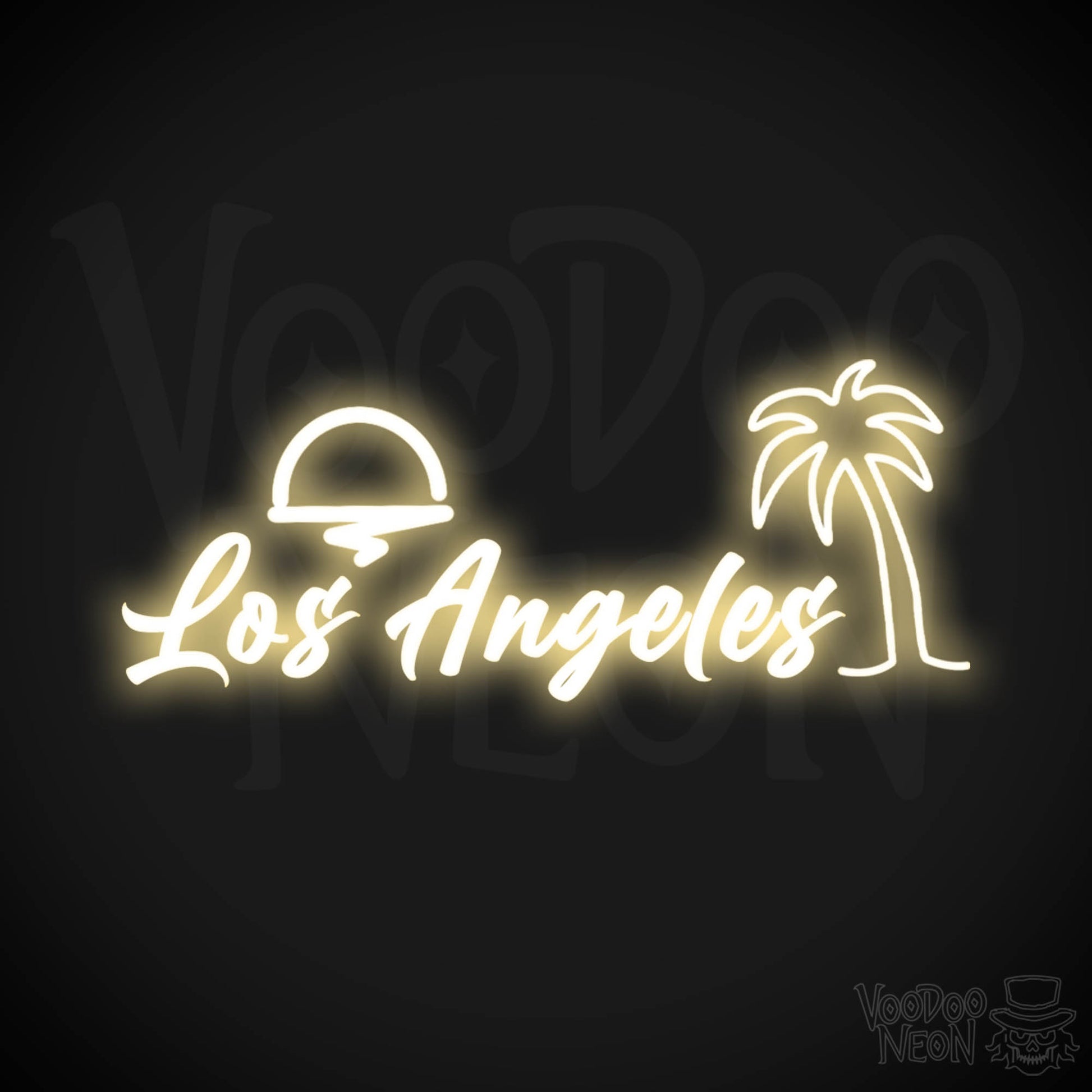 Los Angeles Neon Sign - Neon LA Sign - LED Sign - Color Warm White
