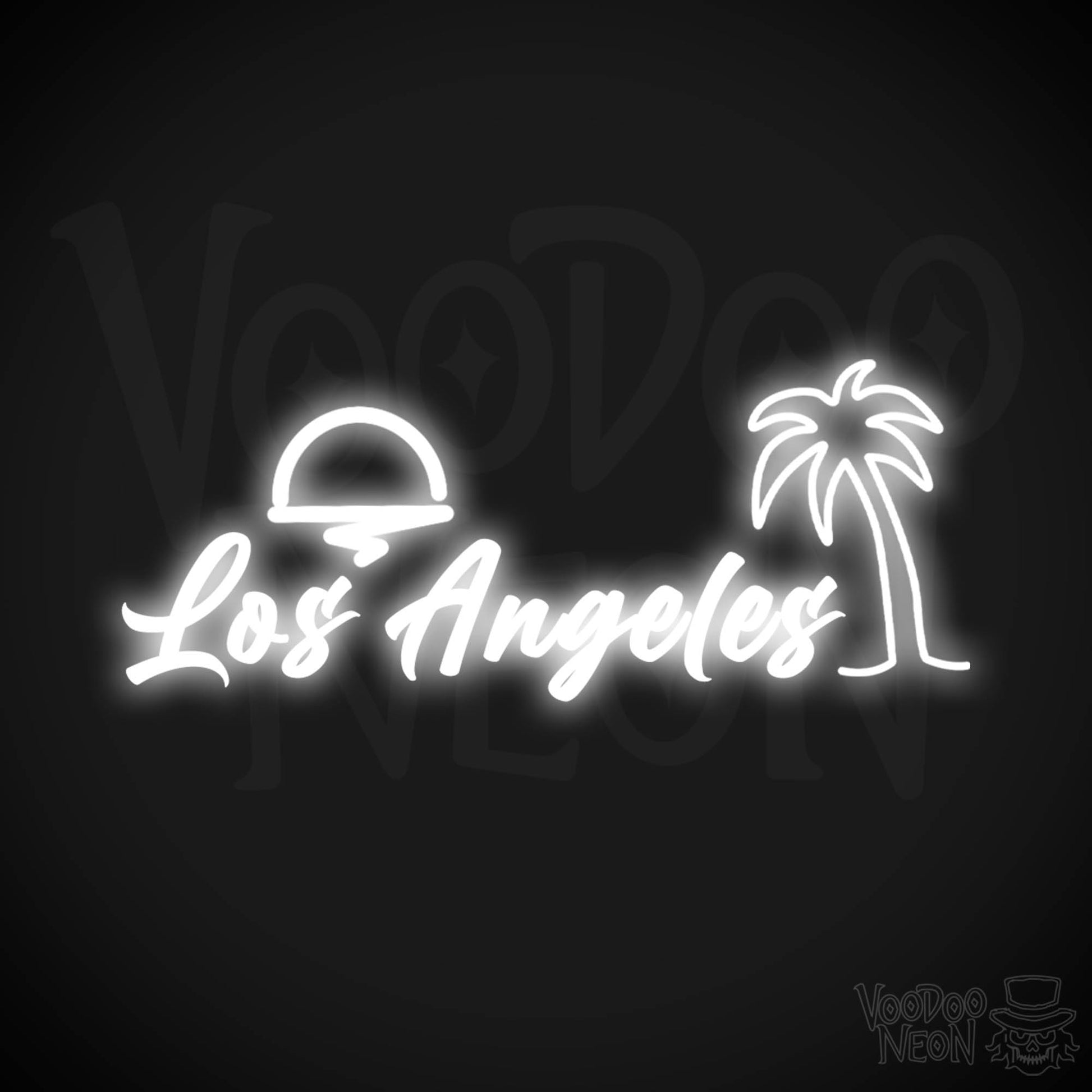 Los Angeles Neon Sign - Neon LA Sign - LED Sign - Color White