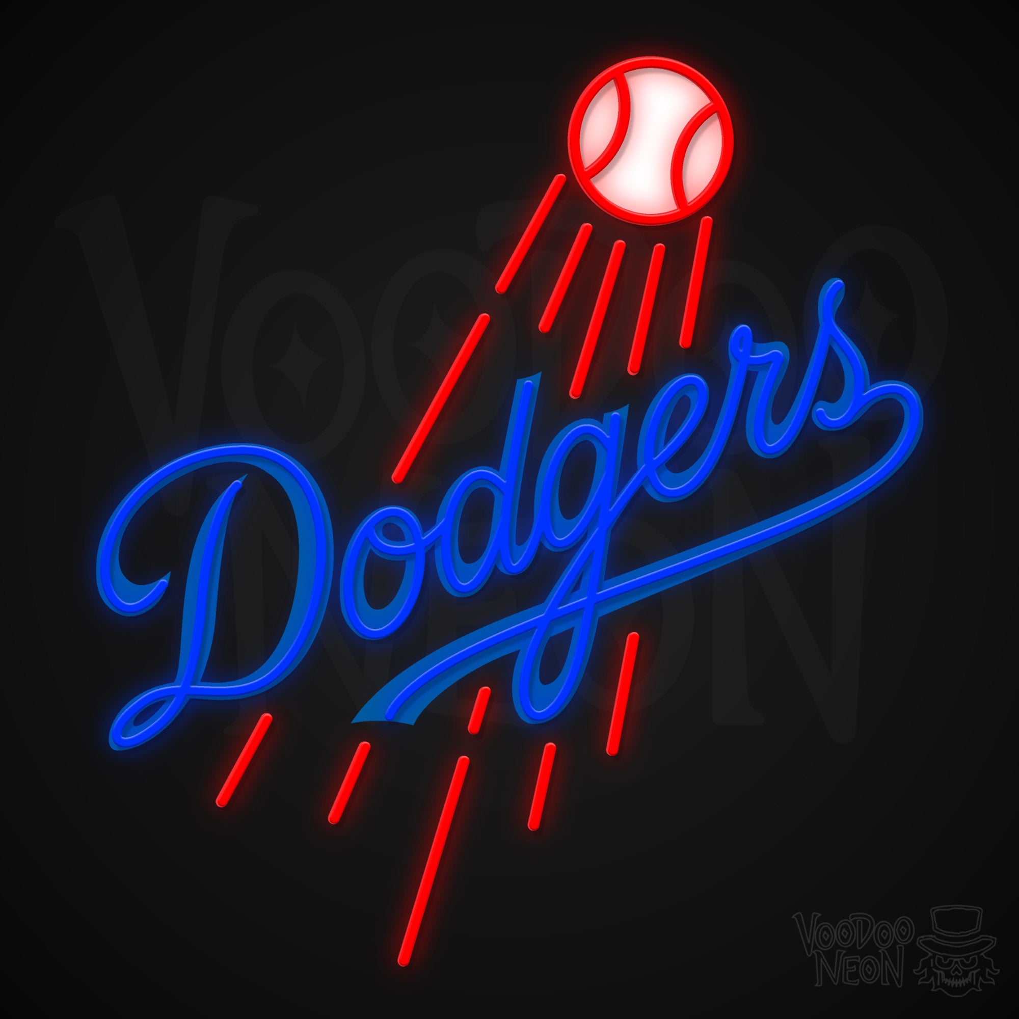 Los Angeles Dodgers Neon Sign - Baseball Neon Sign