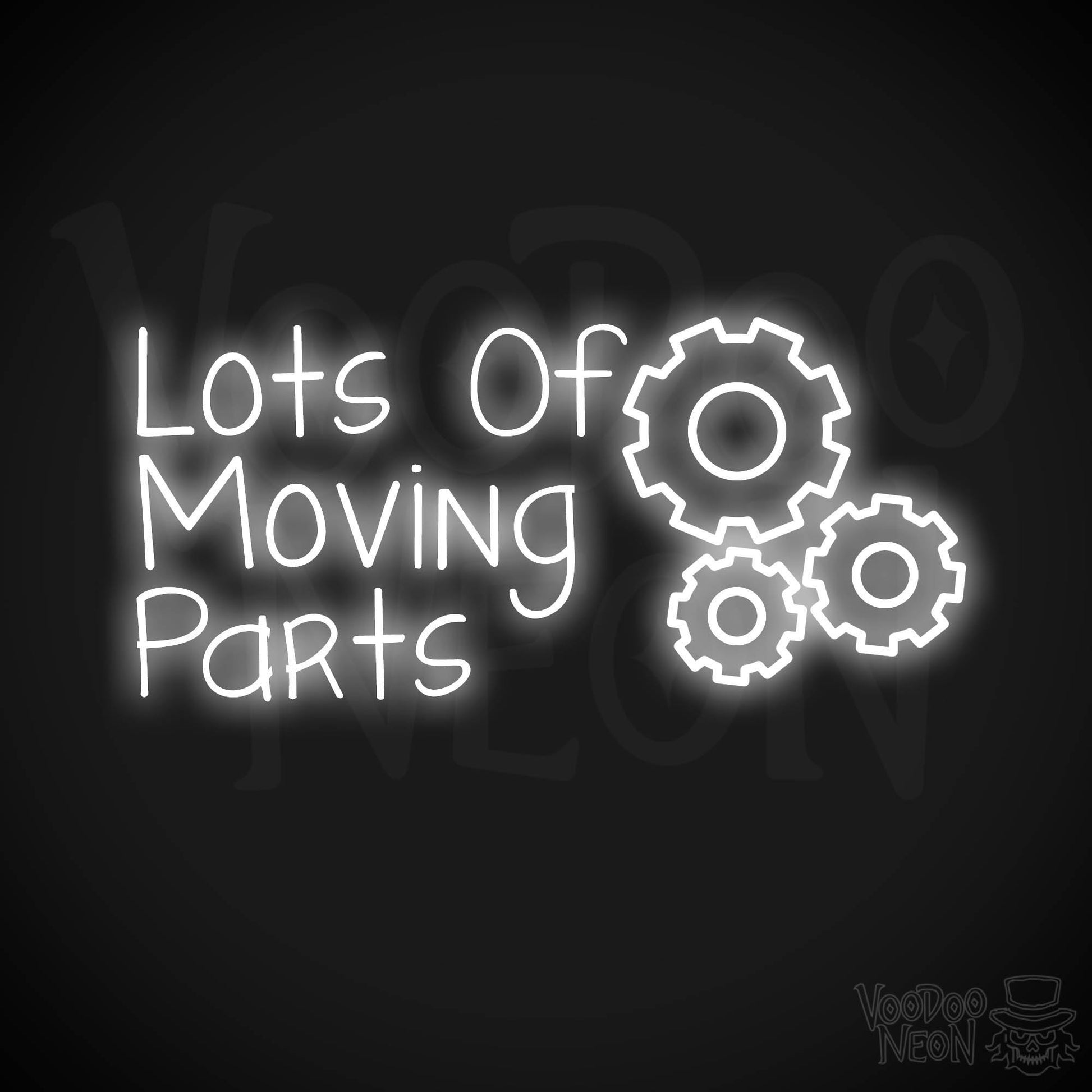 Lots Of Moving Parts LED Neon - White