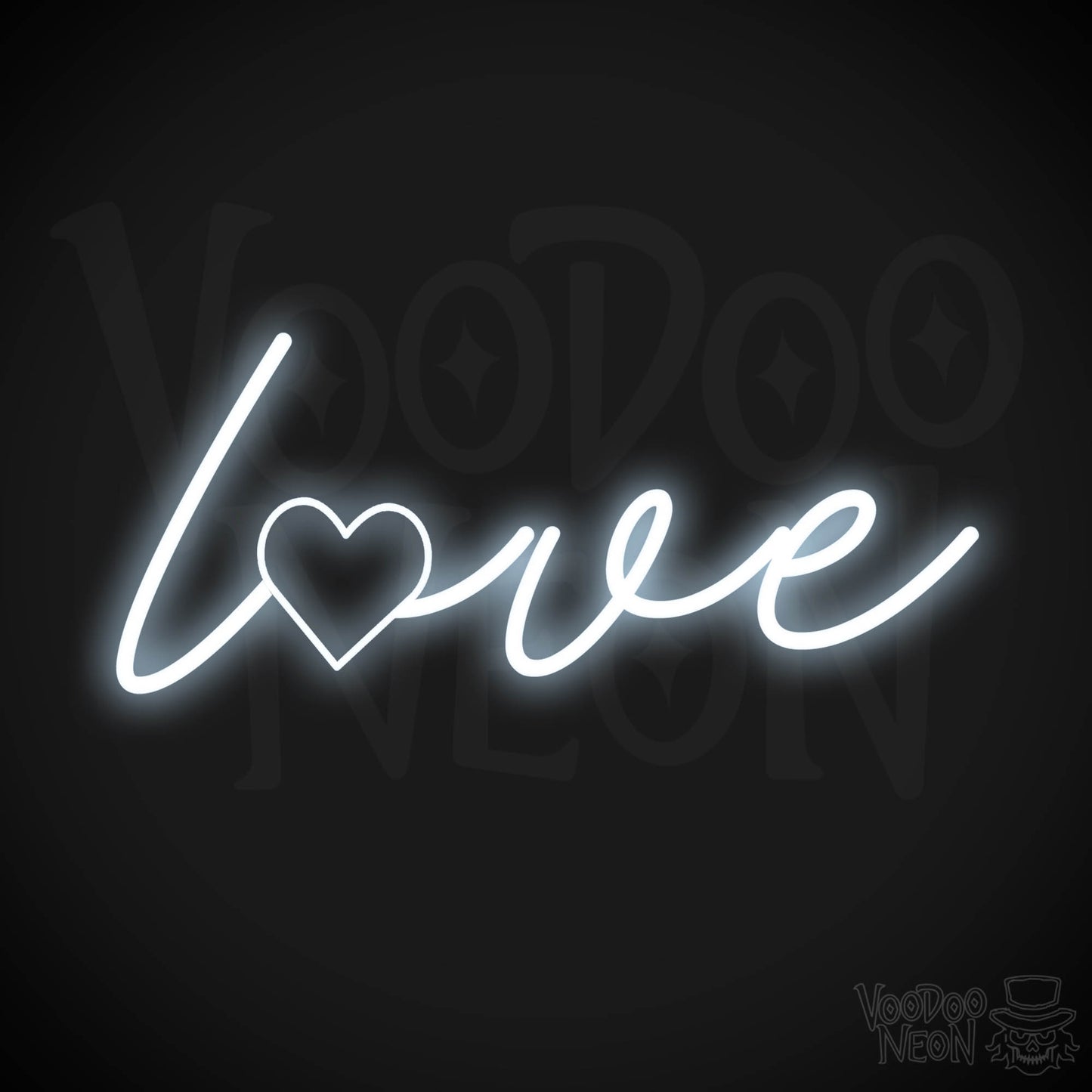 Neon Love Sign - Love Neon Sign - Love LED Neon Wall Art - Color Cool White
