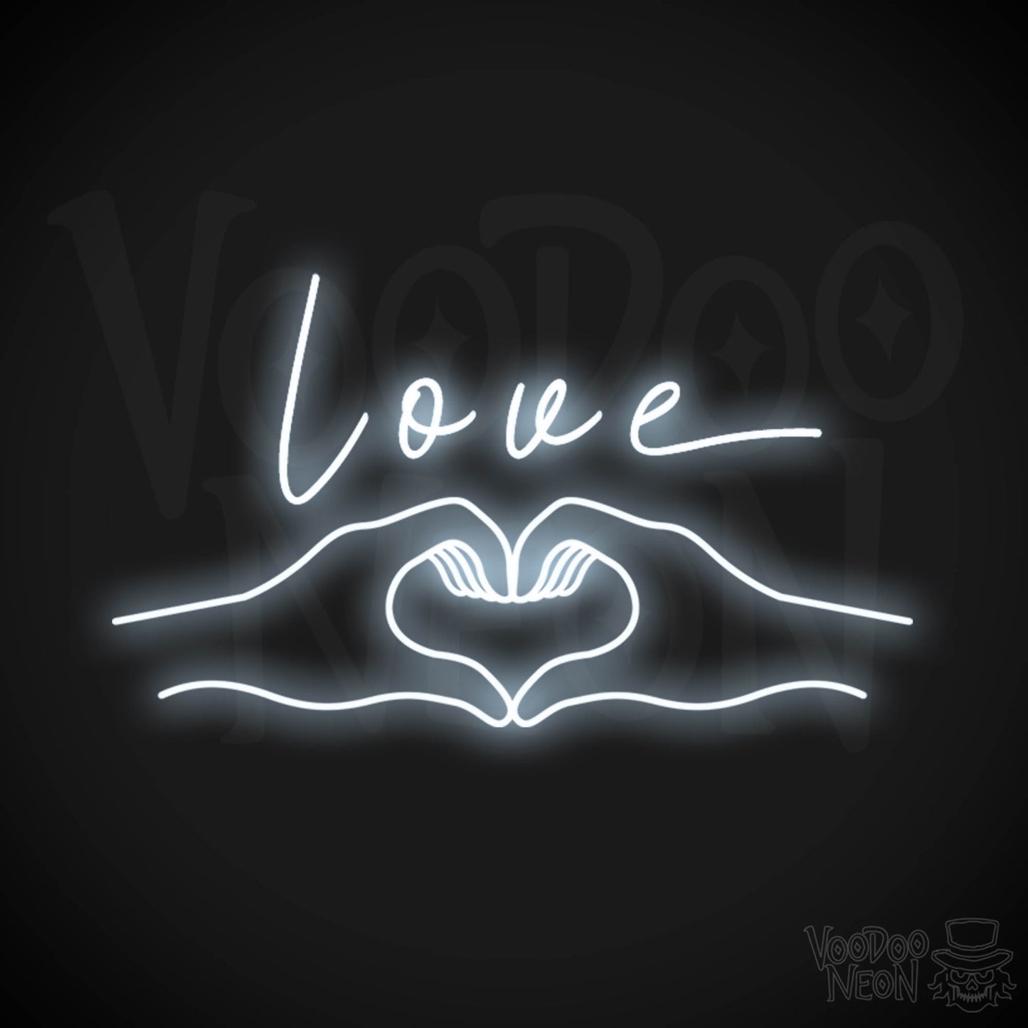 Love Heart Neon Sign - Love Heart Sign - Neon Love Heart Wall Art - Color Cool White