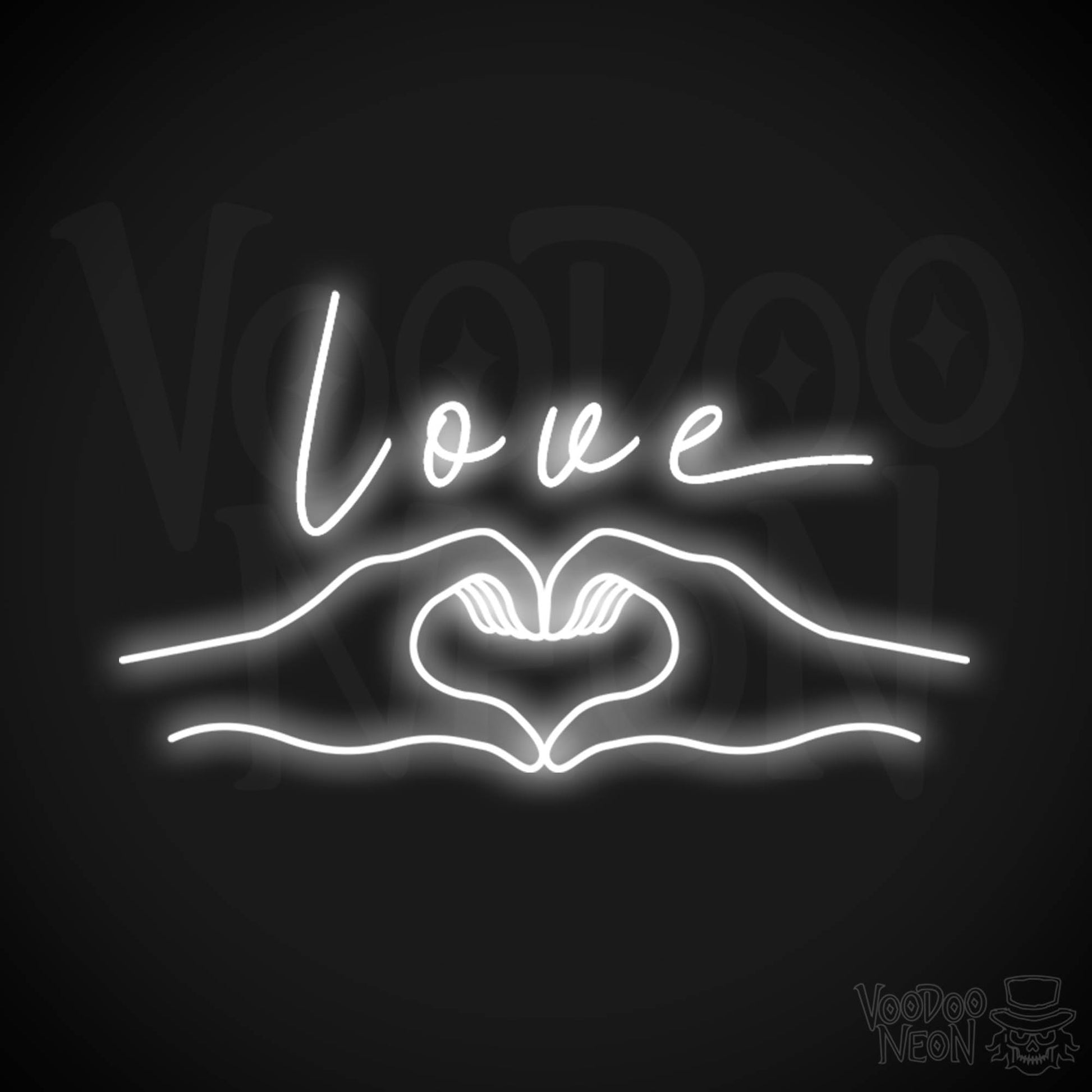 Love Heart Neon Sign - Love Heart Sign - Neon Love Heart Wall Art - Color White