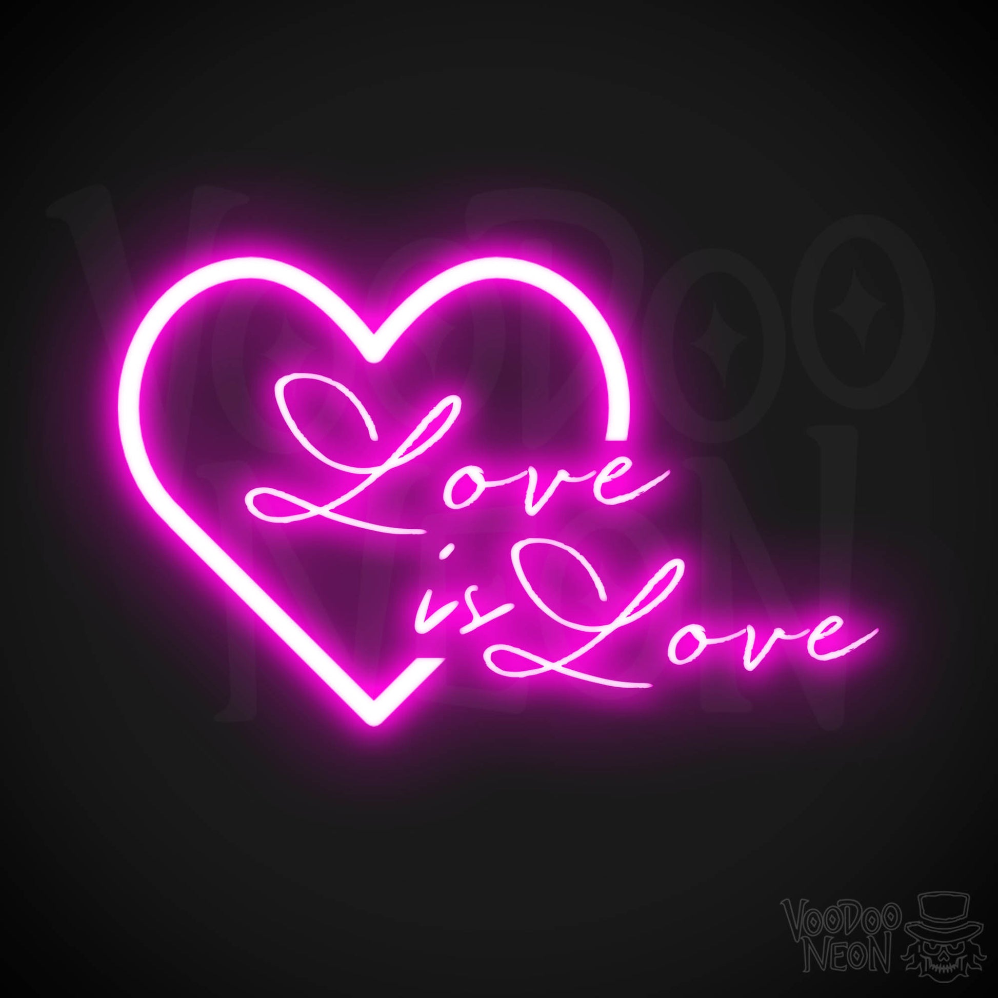 Love Is Love Neon Sign - Neon Love is Love Sign - LGBTQ Wall Art - Color Pink