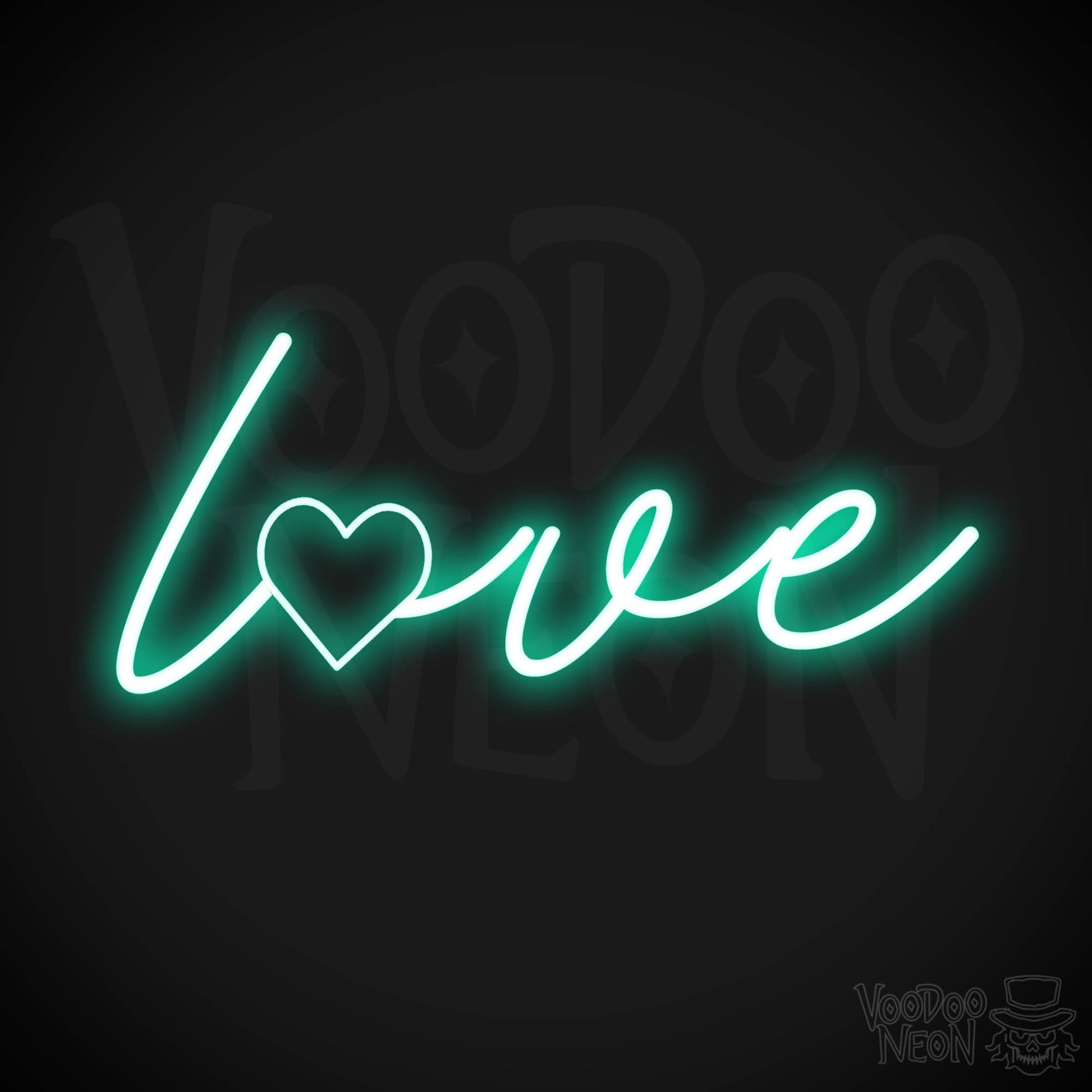 Neon Love Sign - Love Neon Sign - Love LED Neon Wall Art - Color Light Green