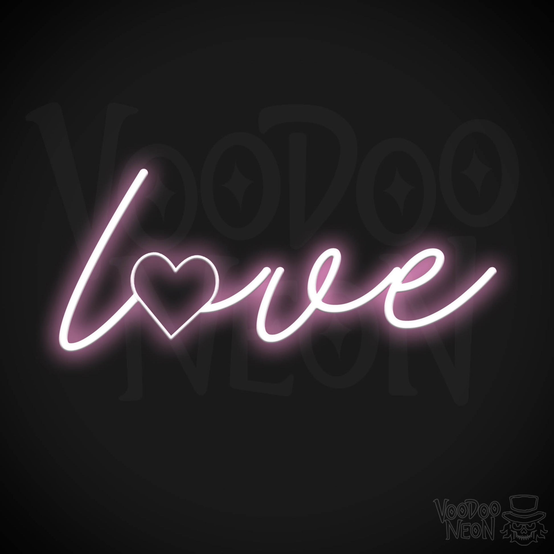 Neon Love Sign - Love Neon Sign - Love LED Neon Wall Art - Color Light Pink