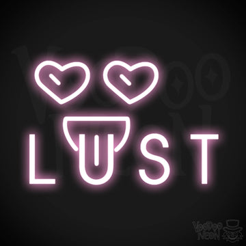 Lust Neon Sign - Neon Lust Sign - Color Light Pink