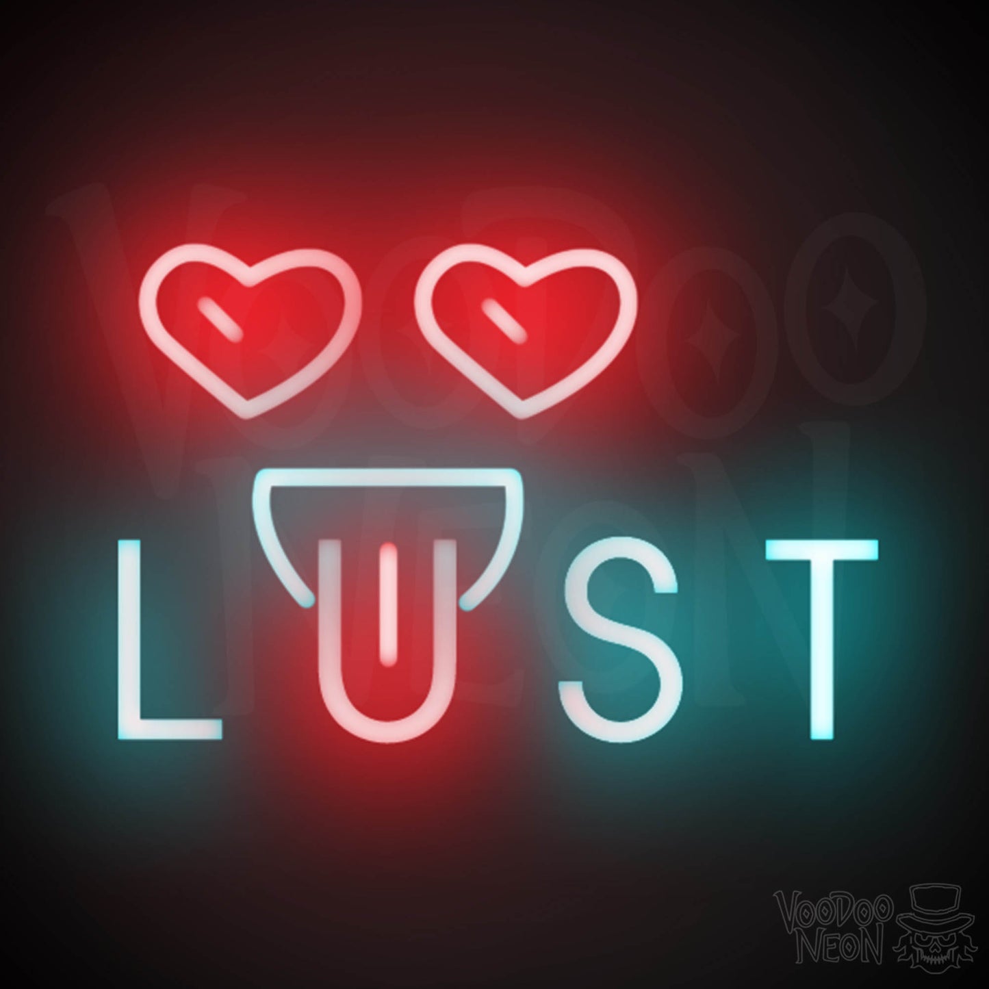 Lust Neon Sign - Neon Lust Sign - Color Multi-Color