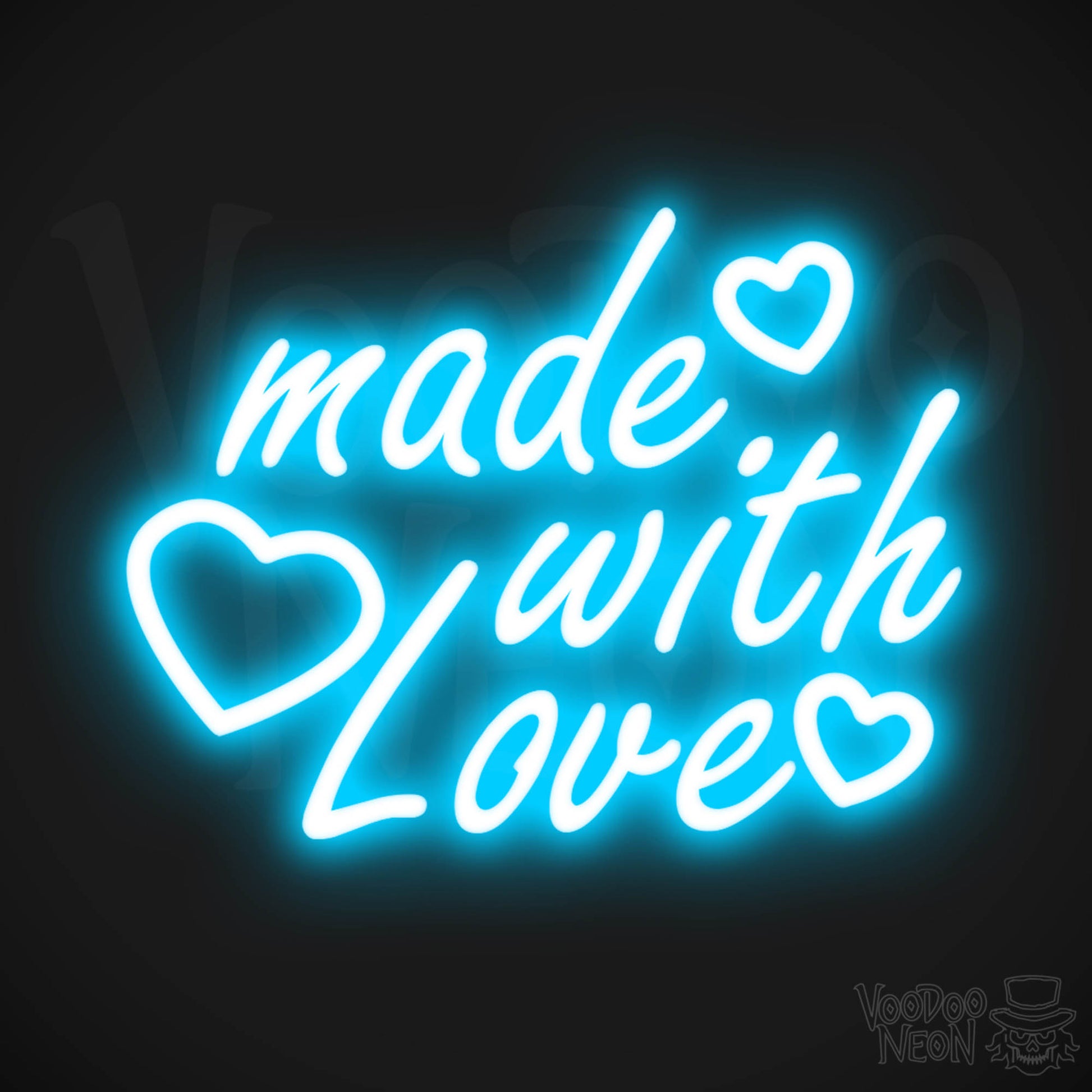 Made With Love LED Neon - Dark Blue