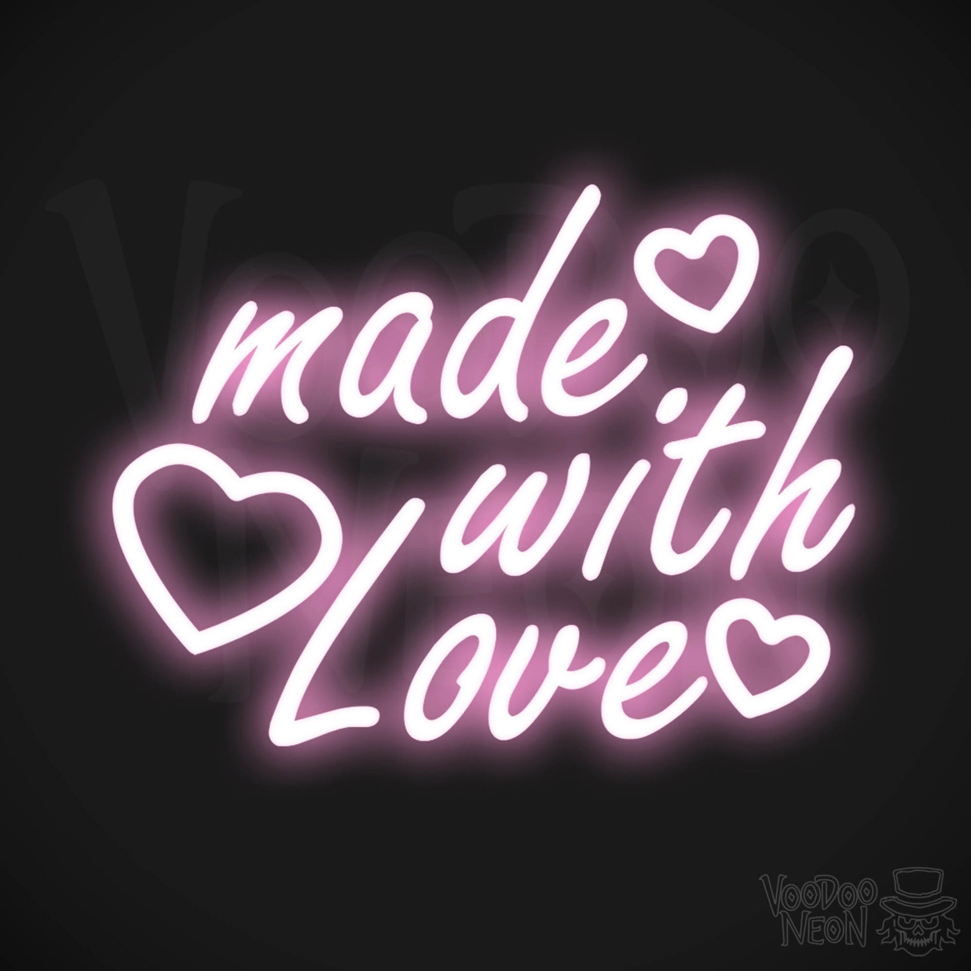 Made With Love LED Neon - Light Pink