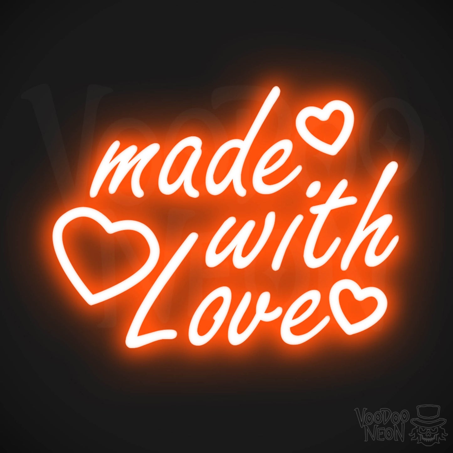 Made With Love LED Neon - Orange