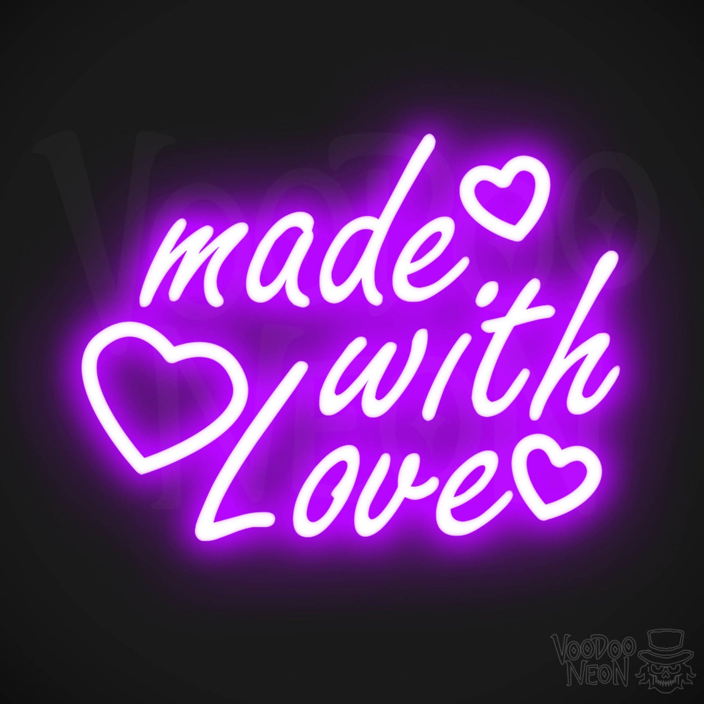 Made With Love LED Neon - Purple