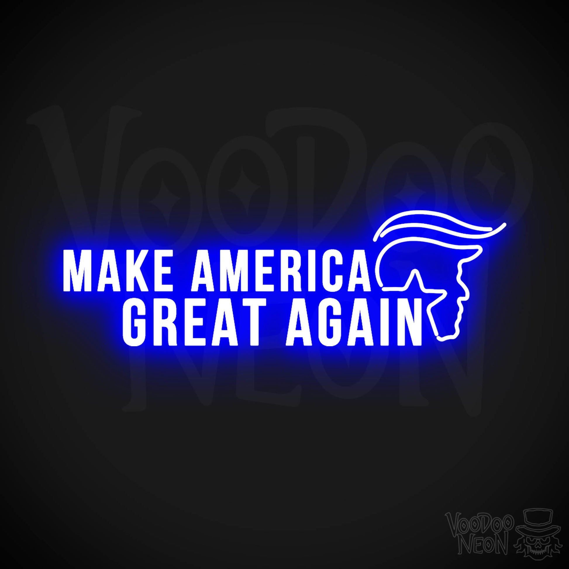 Make America Great Again Neon Sign - Make America Great Again Sign - Color Dark Blue