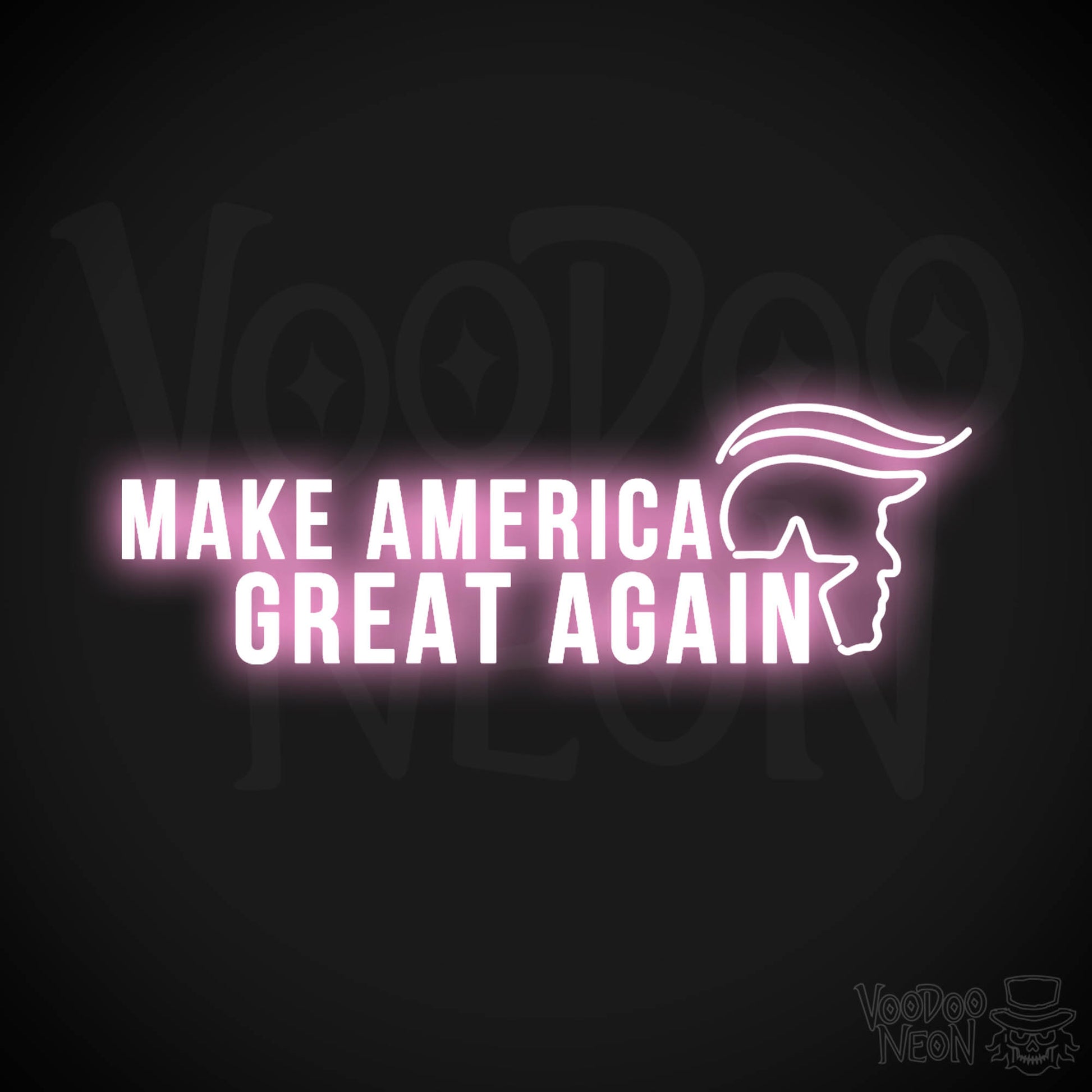 Make America Great Again Neon Sign - Make America Great Again Sign - Color Light Pink