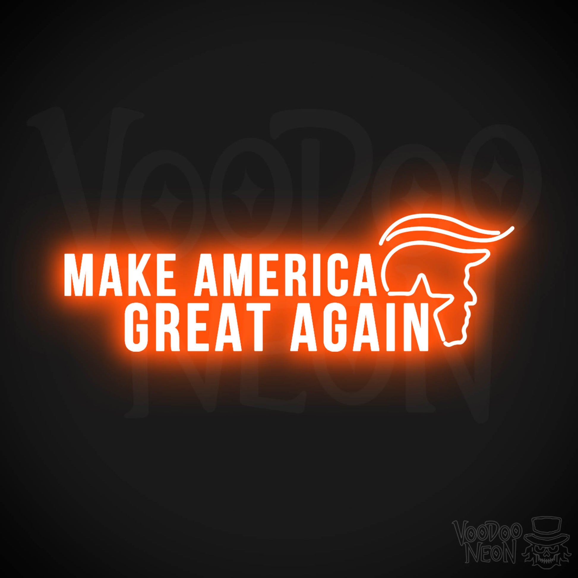 Make America Great Again Neon Sign - Make America Great Again Sign - Color Orange