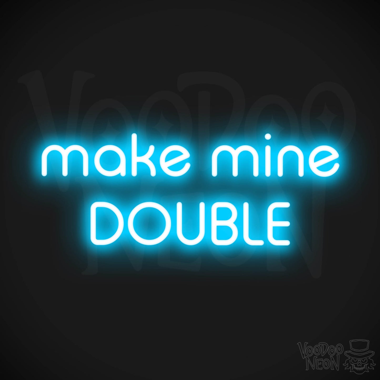 Make Mine Double LED Neon - Dark Blue