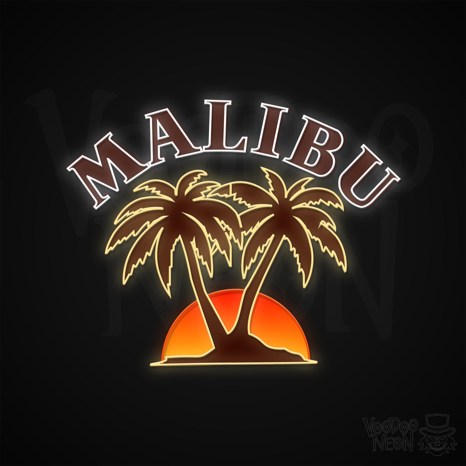 Malibu Rum neon sign