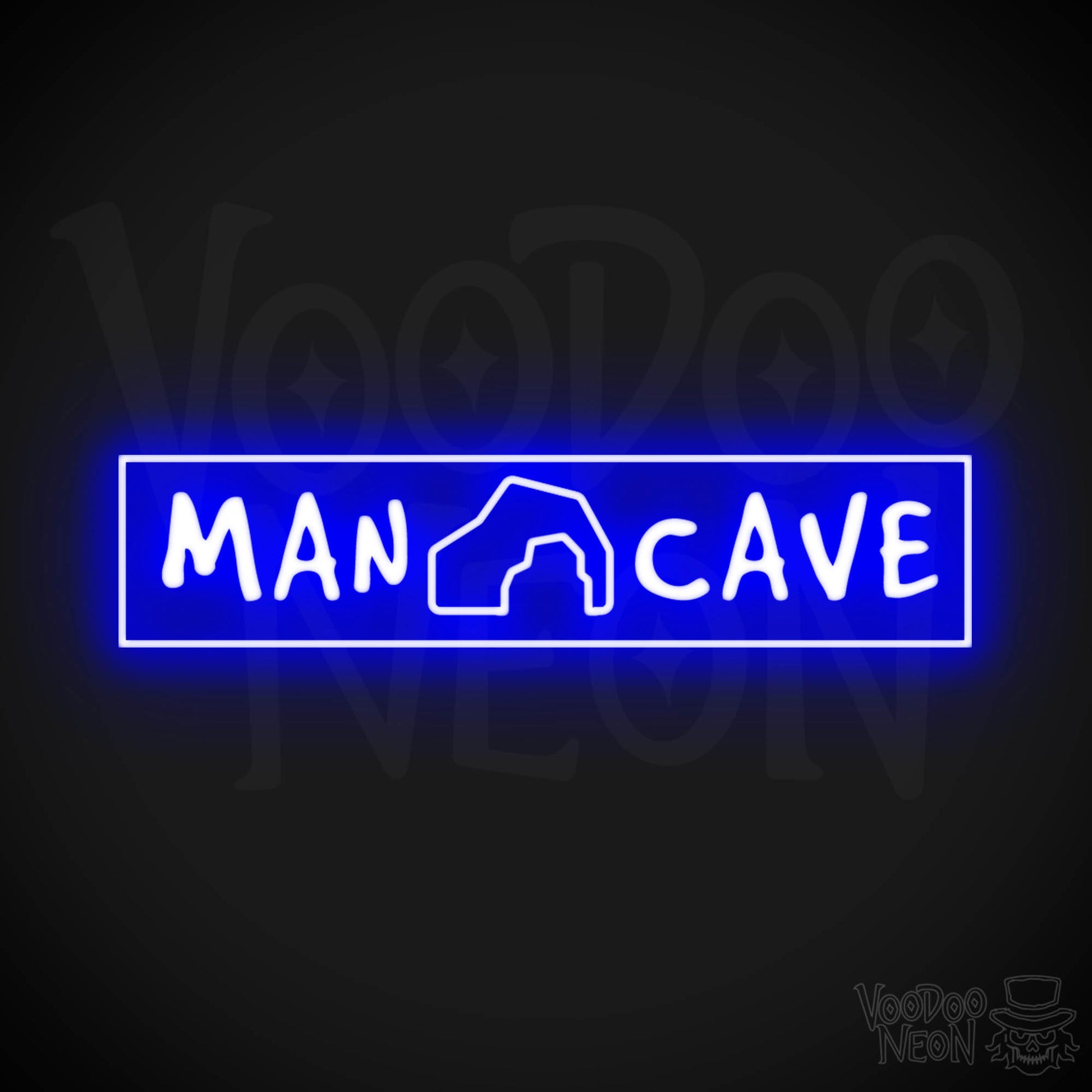 Man Cave Neon Sign - Neon Man-Cave Sign - Neon Sign for Man Cave - Color Dark Blue