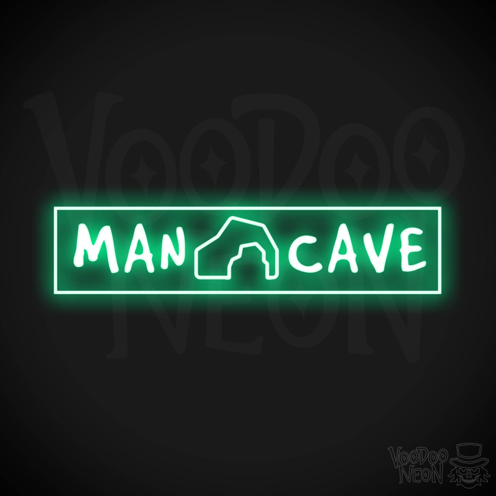 Man Cave Neon Sign - Neon Man-Cave Sign - Neon Sign for Man Cave - Color Green