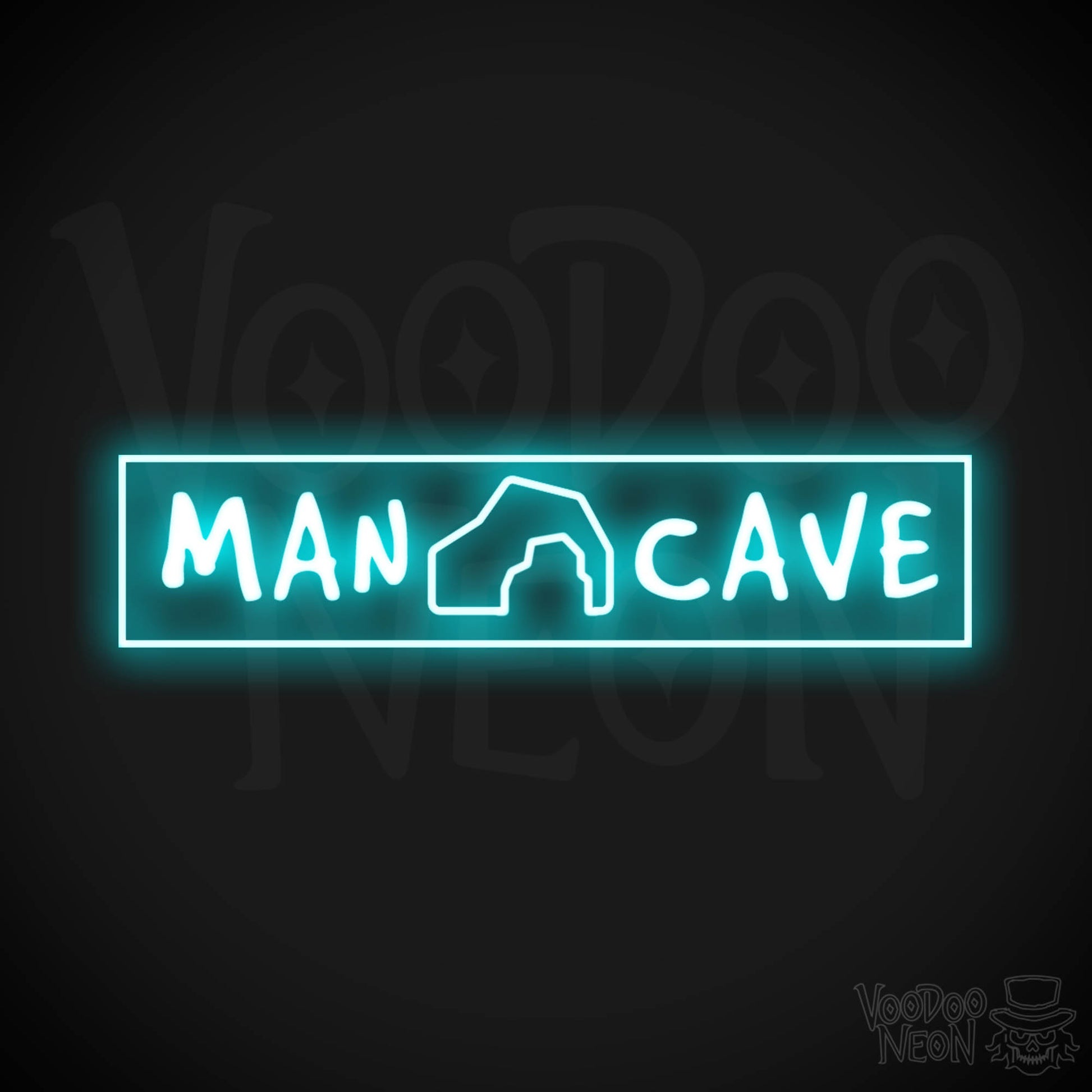 Man Cave Neon Sign - Neon Man-Cave Sign - Neon Sign for Man Cave - Color Ice Blue