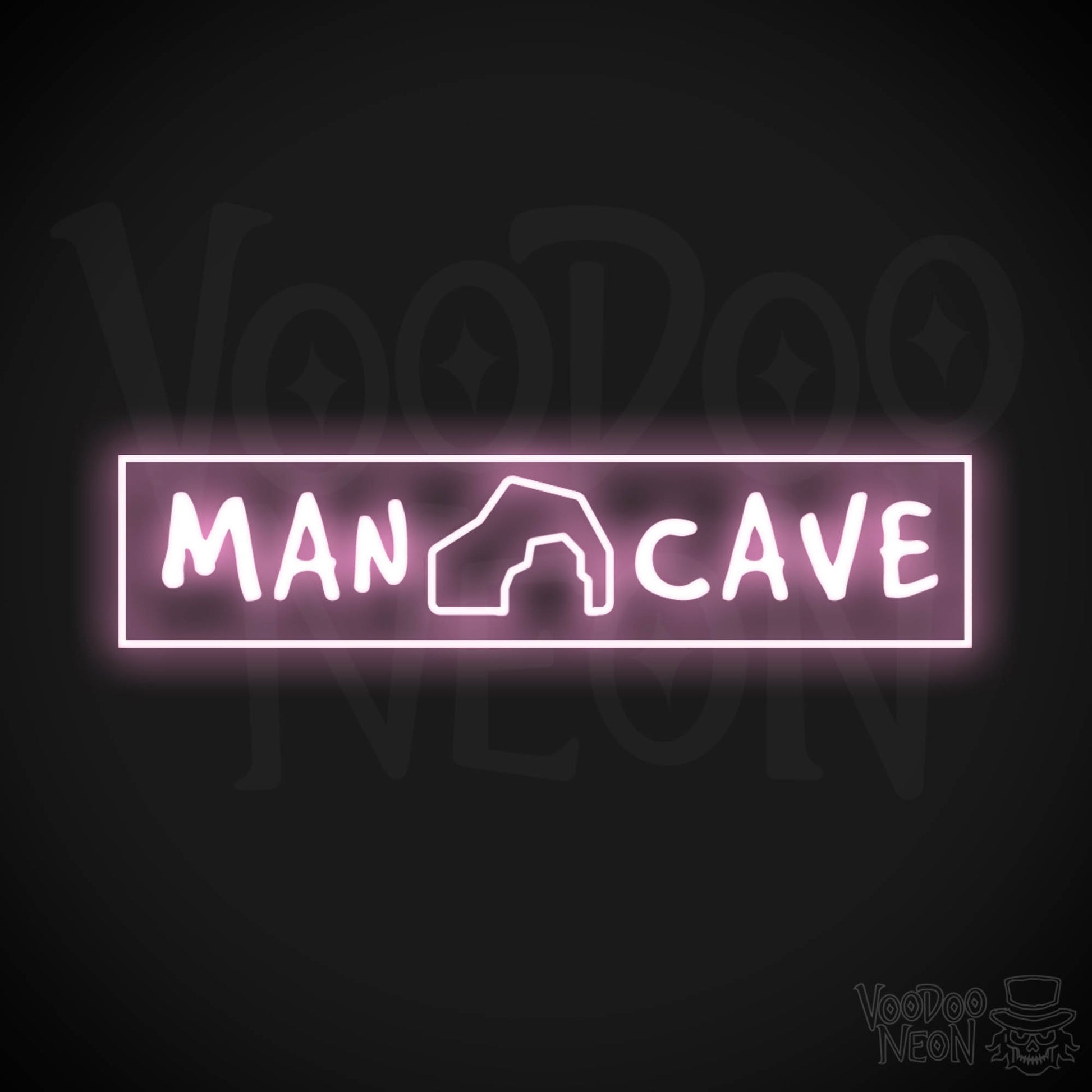 Man Cave Neon Sign - Neon Man-Cave Sign - Neon Sign for Man Cave - Color Light Pink
