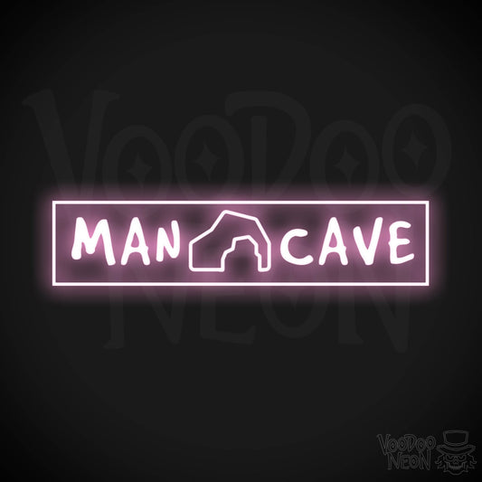 Man Cave Neon Sign - Neon Man-Cave Sign - Neon Sign for Man Cave - Color Light Pink