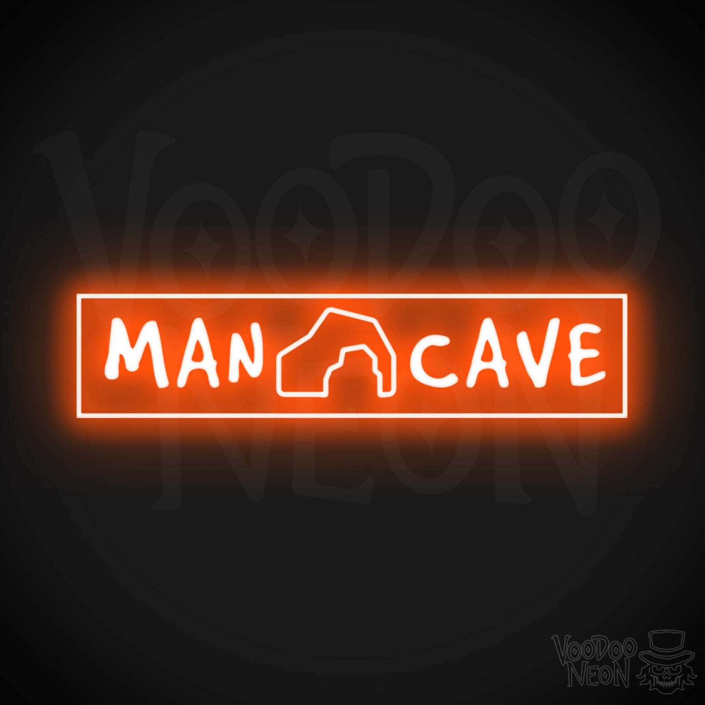 Man Cave Neon Sign - Neon Man-Cave Sign - Neon Sign for Man Cave - Color Orange