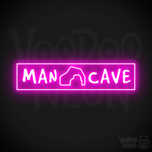 Man Cave Neon Sign - Neon Man-Cave Sign - Neon Sign for Man Cave - Color Pink