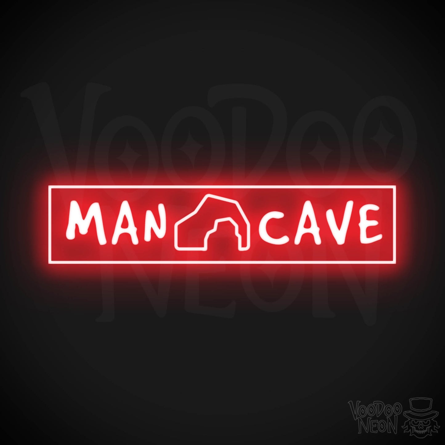 Man Cave Neon Sign - Neon Man-Cave Sign - Neon Sign for Man Cave - Color Red