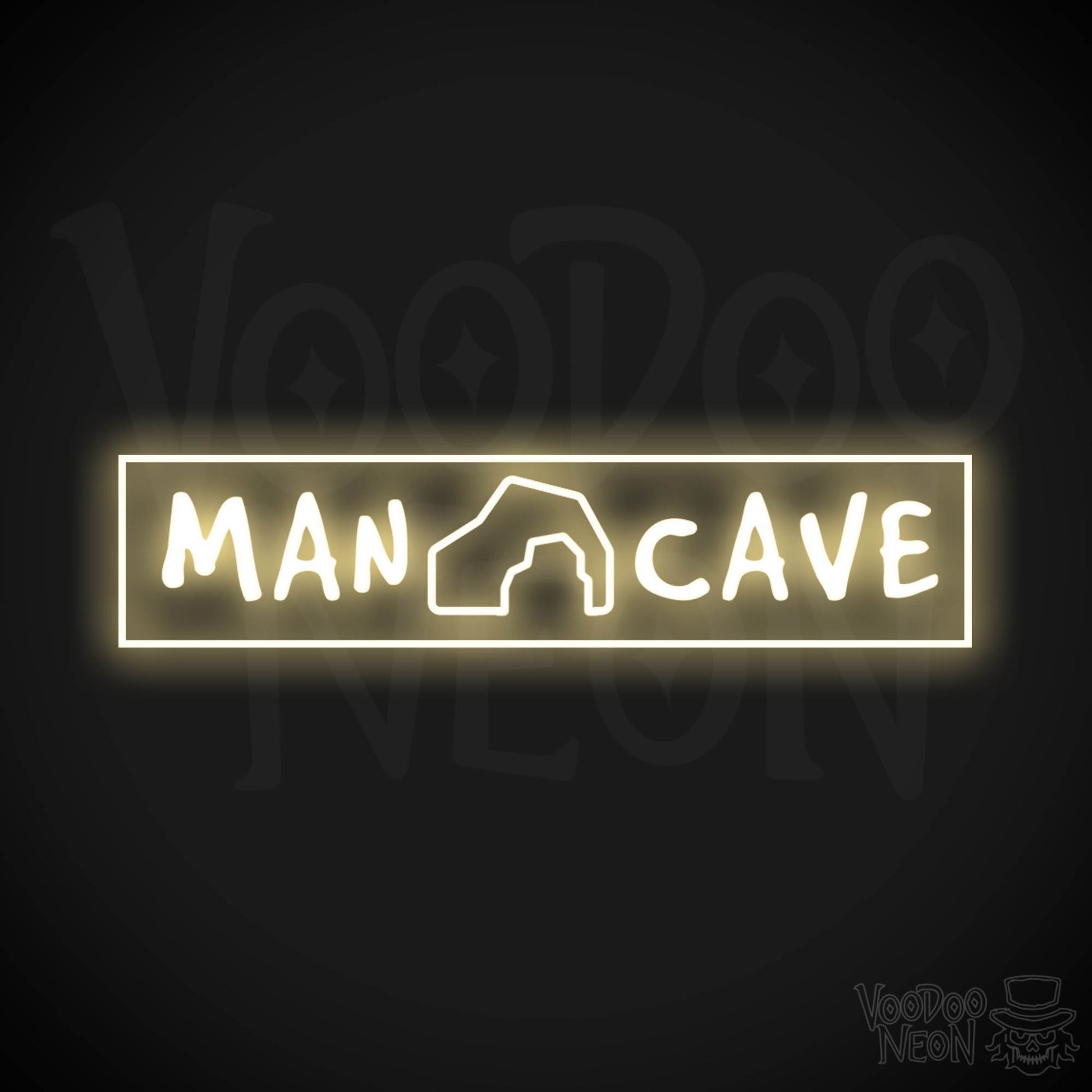 Man Cave Neon Sign - Neon Man-Cave Sign - Neon Sign for Man Cave - Color Warm White