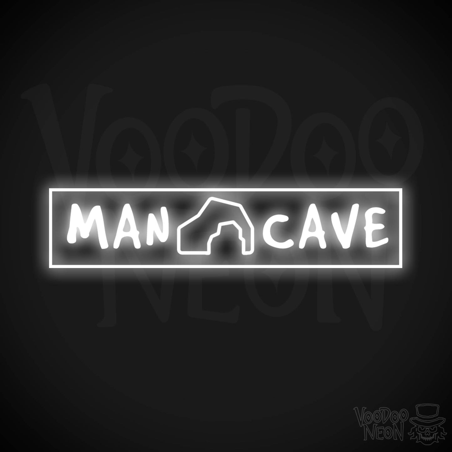 Man Cave Neon Sign - Neon Man-Cave Sign - Neon Sign for Man Cave - Color White