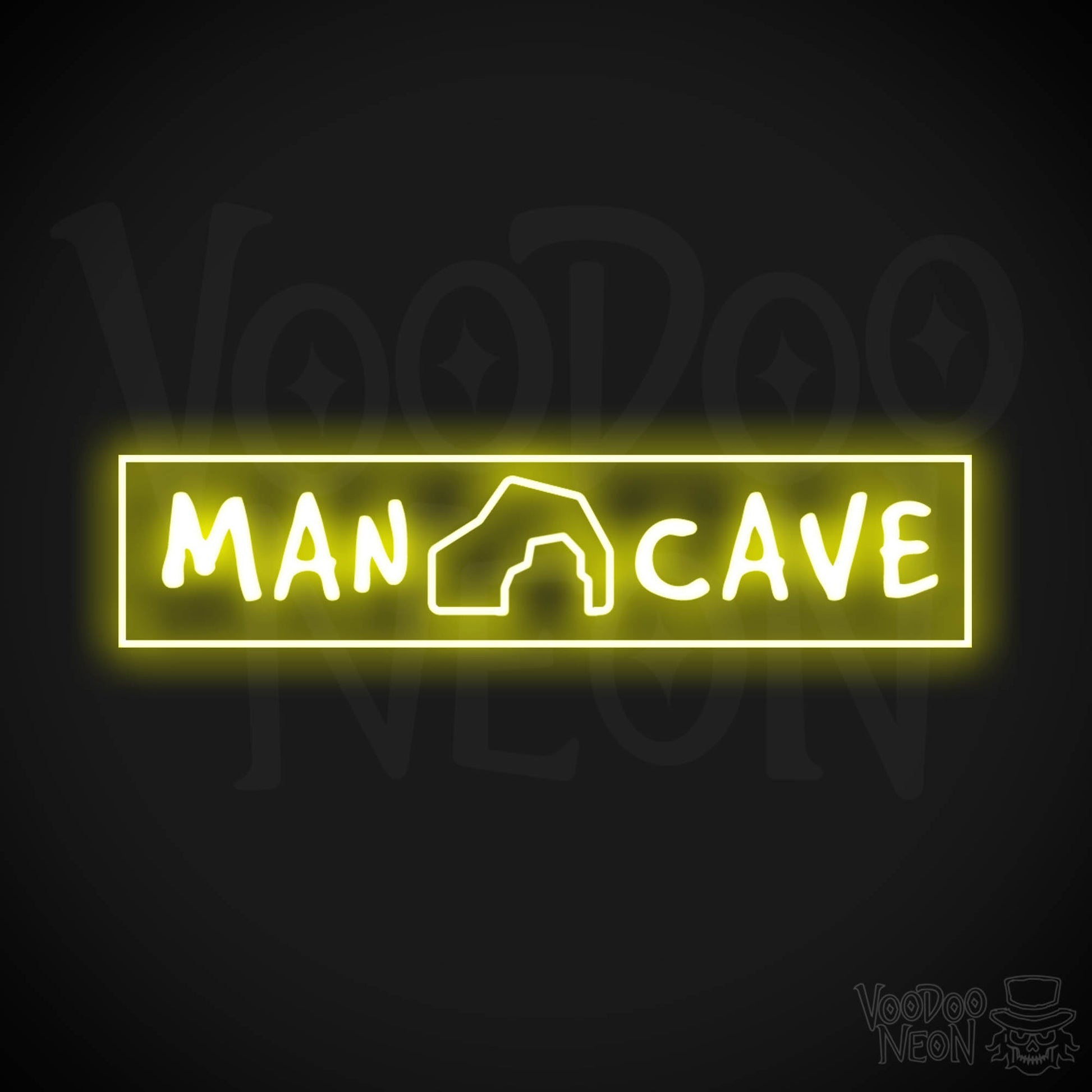 Man Cave Neon Sign - Neon Man-Cave Sign - Neon Sign for Man Cave - Color Yellow