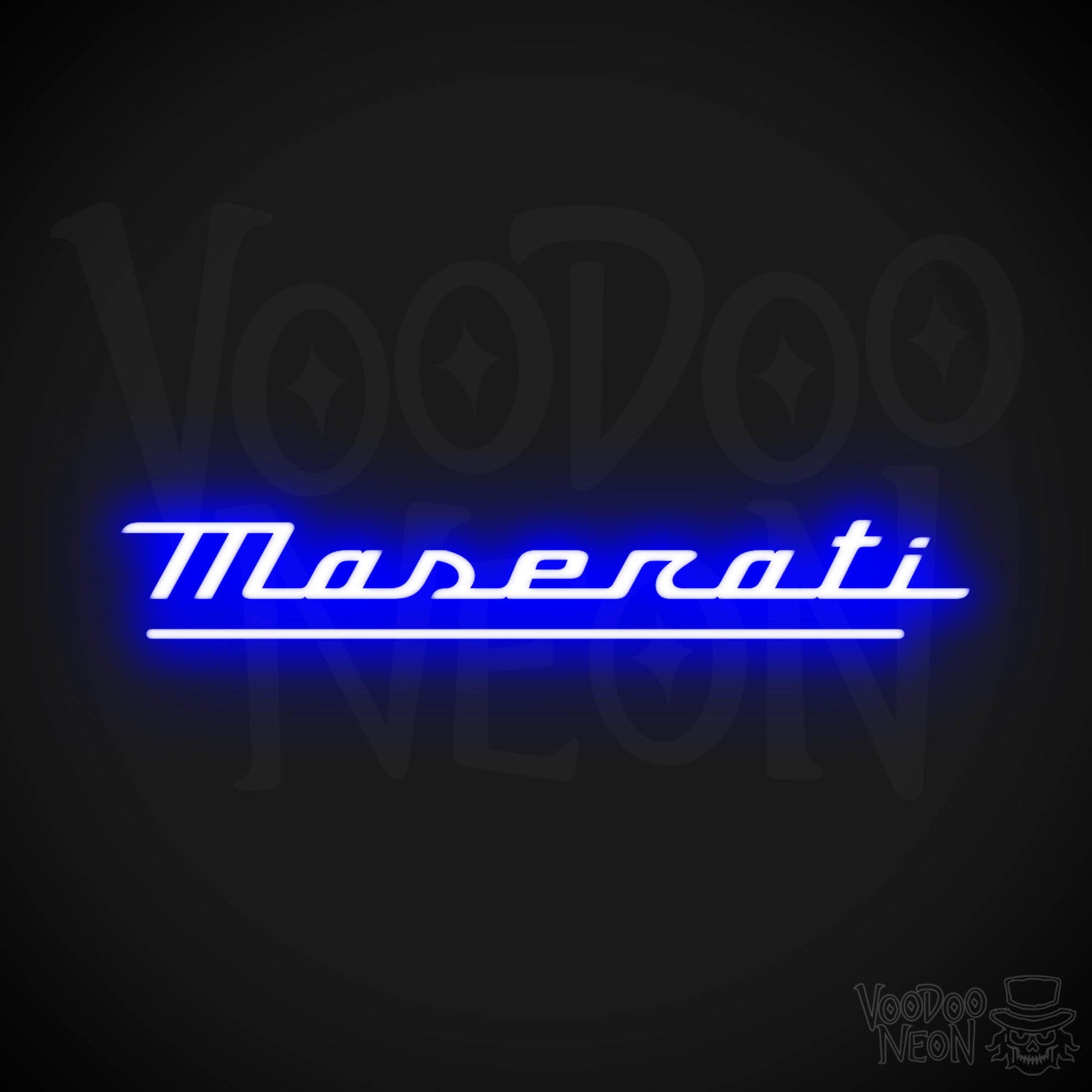 Maserati Neon Sign - Maserati Sign - Maserati Decor - Wall Art - Color Dark Blue
