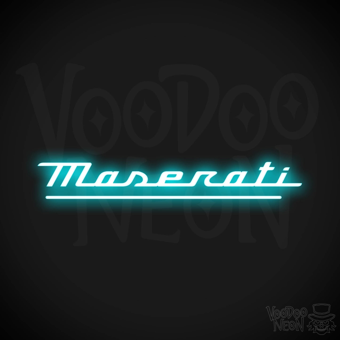 Maserati Neon Sign - Maserati Sign - Maserati Decor - Wall Art - Color Ice Blue