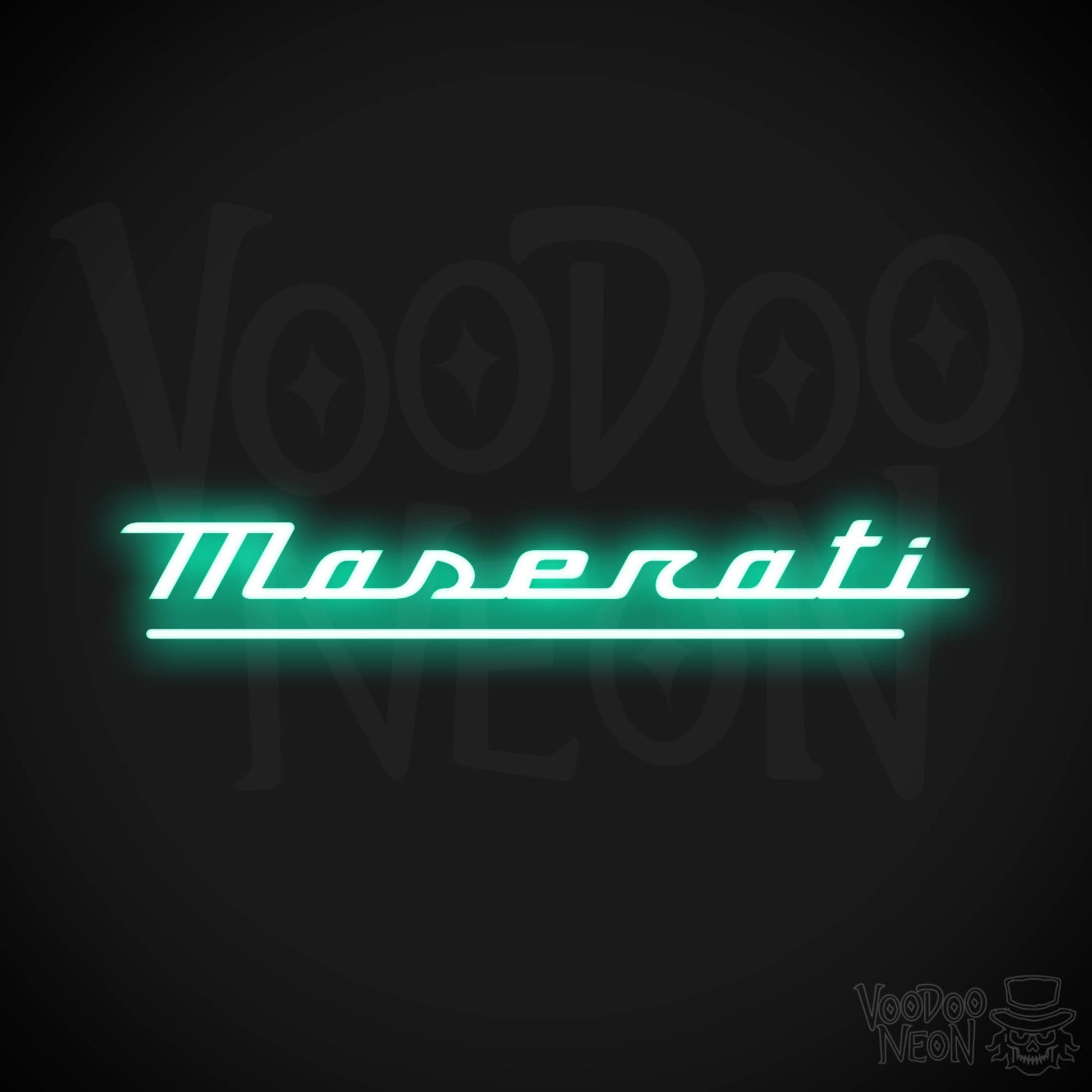 Maserati Neon Sign - Maserati Sign - Maserati Decor - Wall Art - Color Light Green