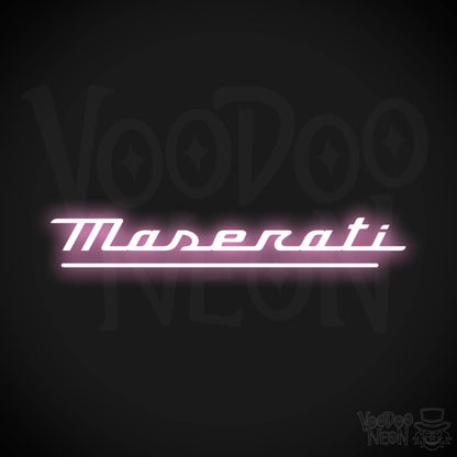 Maserati Neon Sign - Maserati Sign - Maserati Decor - Wall Art - Color Light Pink