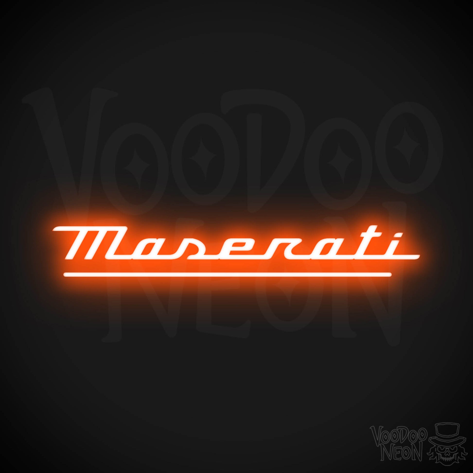 Maserati Neon Sign - Maserati Sign - Maserati Decor - Wall Art - Color Orange