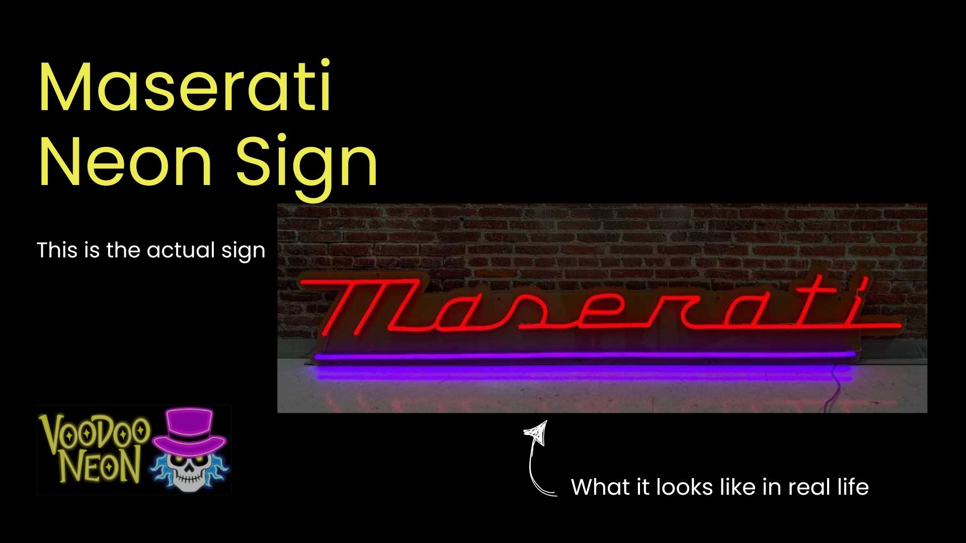 Maserati - Actual Neon Sign