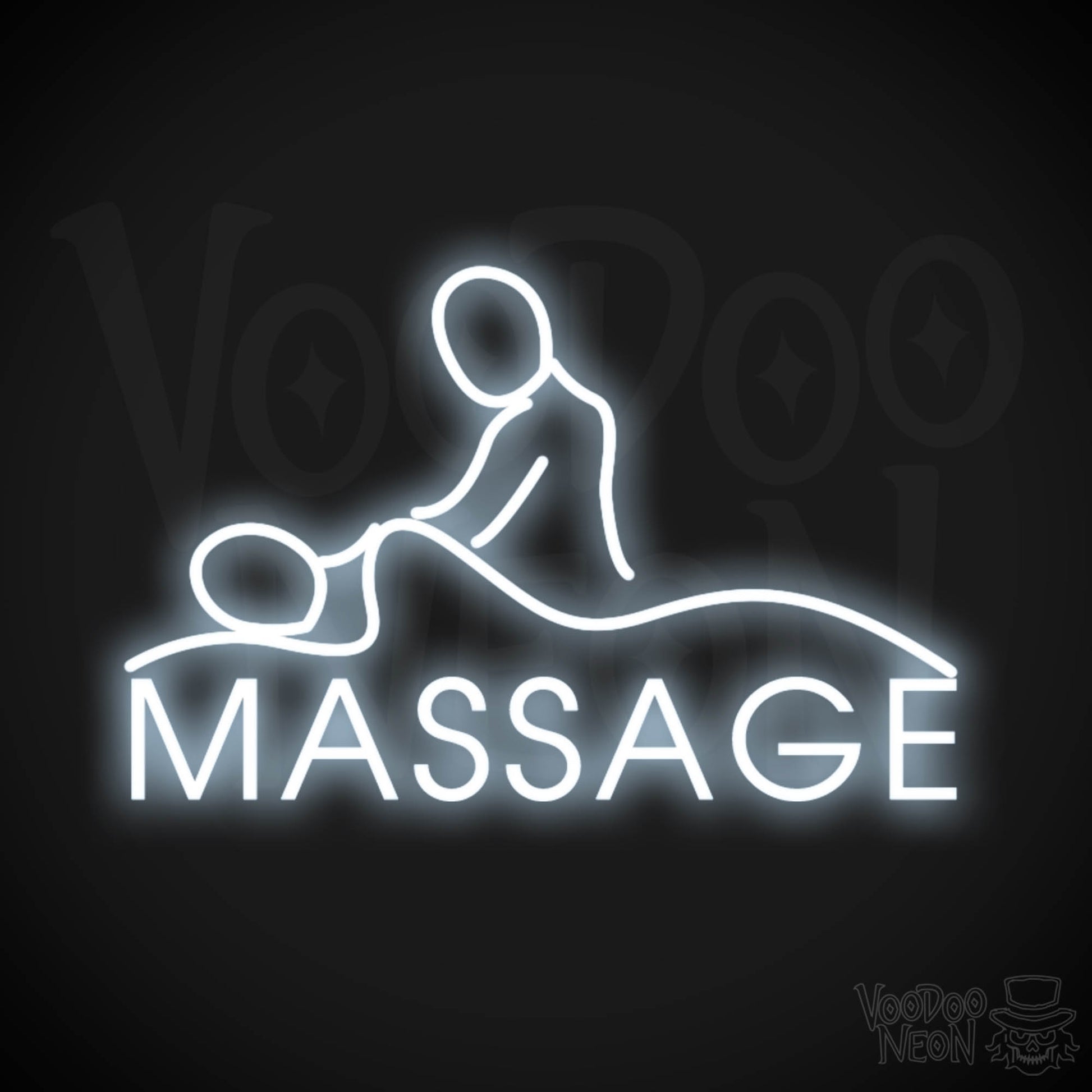 Massage Neon Sign - Neon Massage Sign - Massage Light Up Sign - Color Cool White