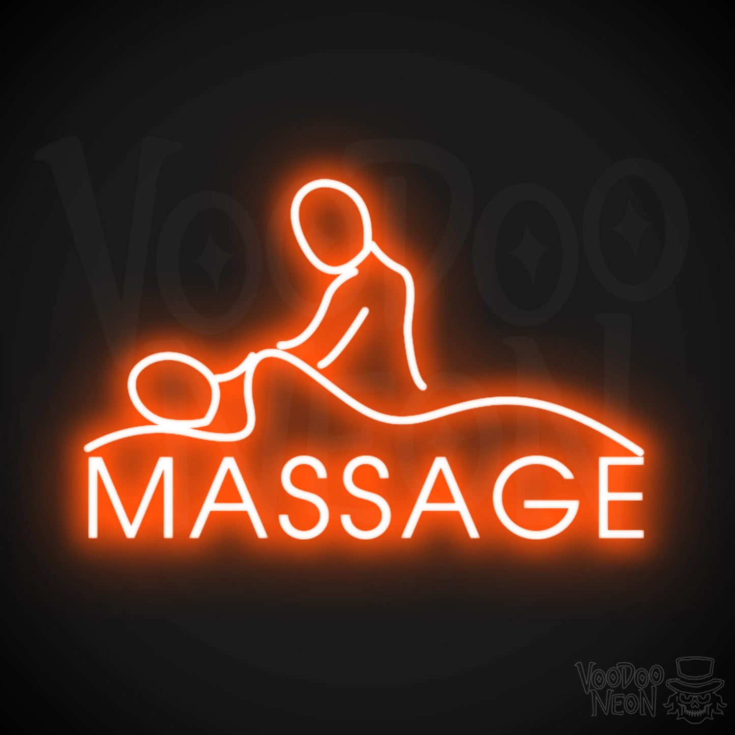 Massage Neon Sign - Neon Massage Sign - Massage Light Up Sign - Color Orange
