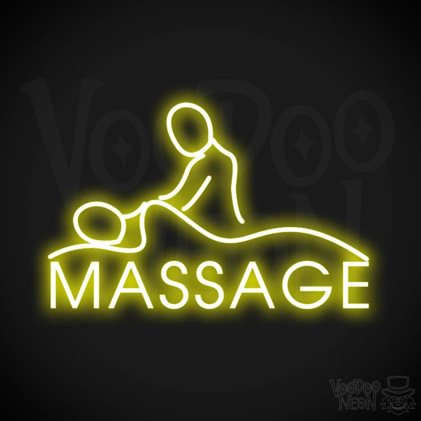Massage Neon Sign - Neon Massage Sign - Massage Light Up Sign - Color Yellow